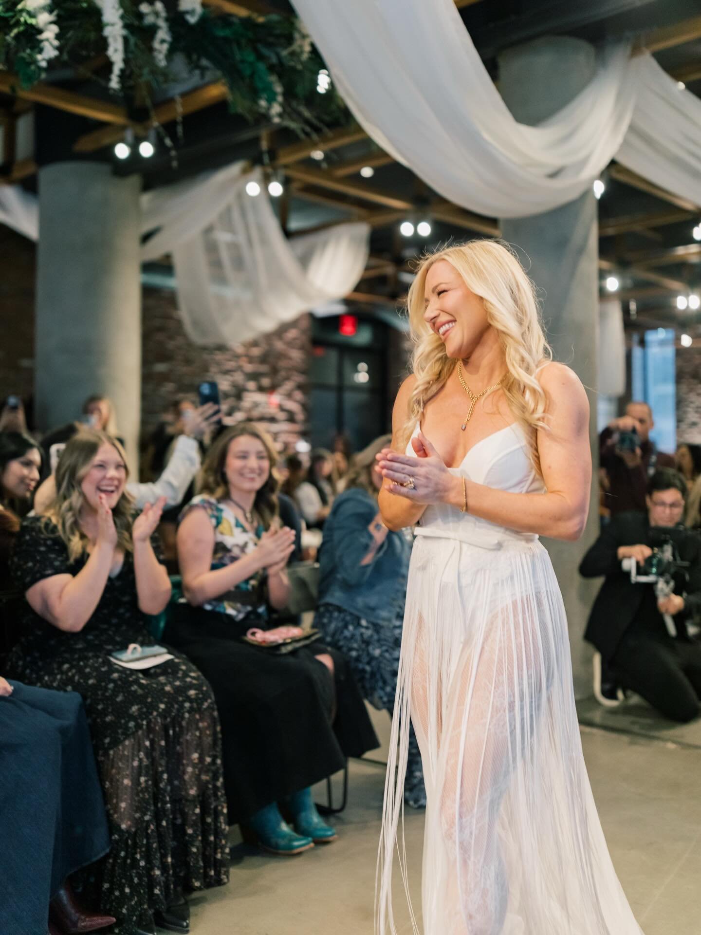 Bridal fashion week never disappoints - kicking it off tonight at @misshayleypaige runway show with @bethchapmanstyling @thewhitedress