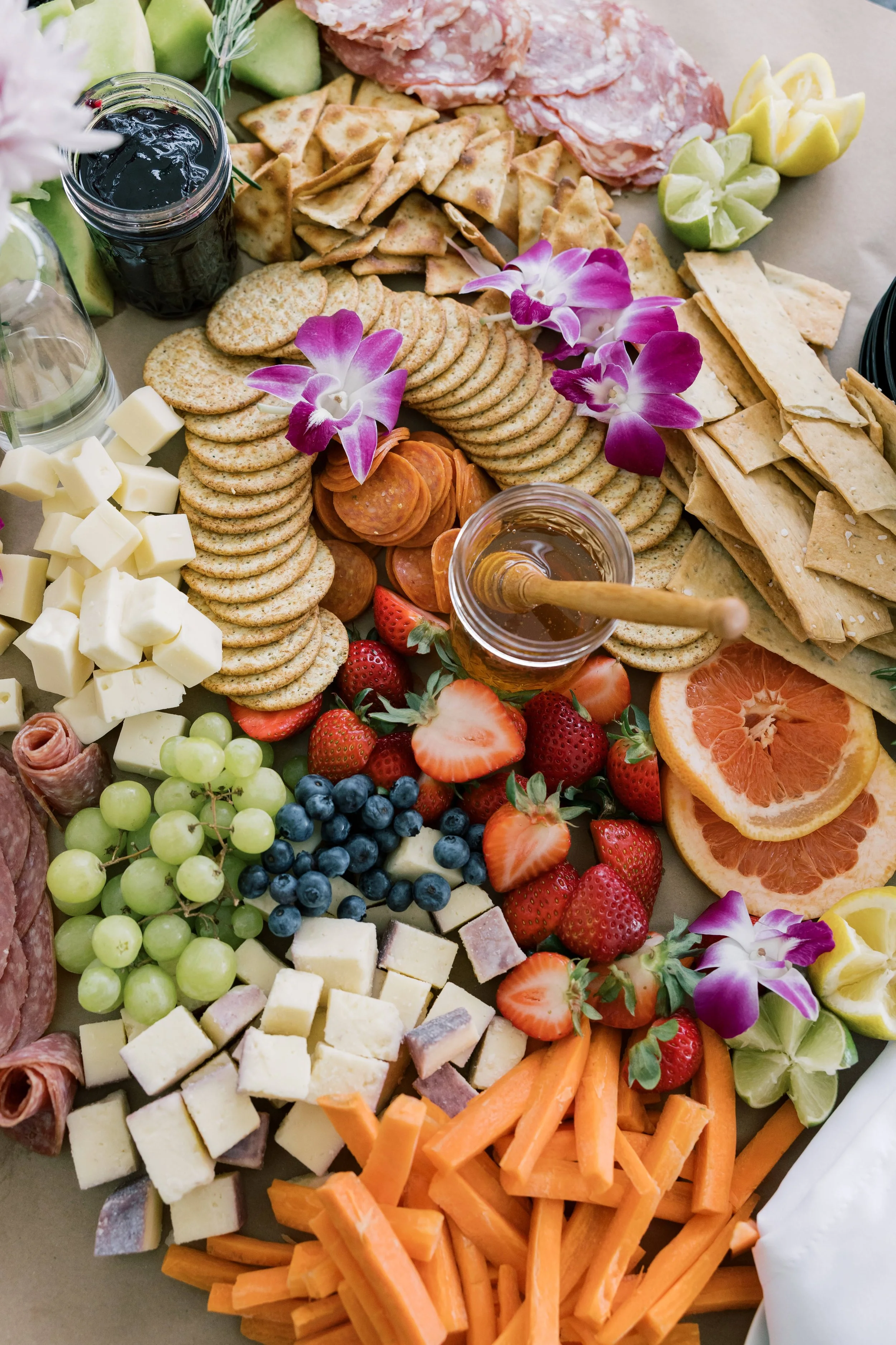 charcuterie board at berkshires wedding