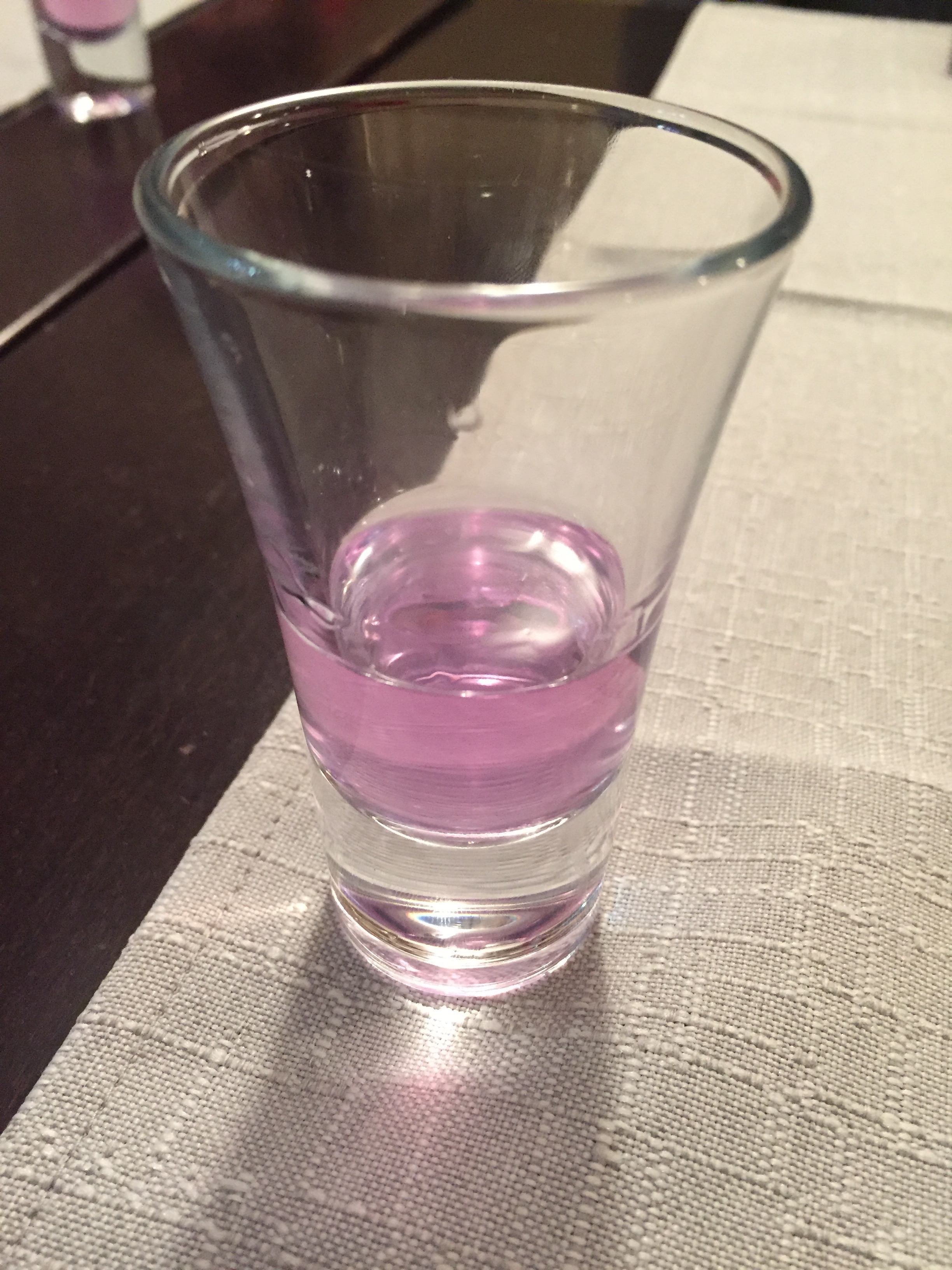 One of them was purple. Every one was "herbal". They all tasted like clippings from a lawnmower, but they were free, so. 