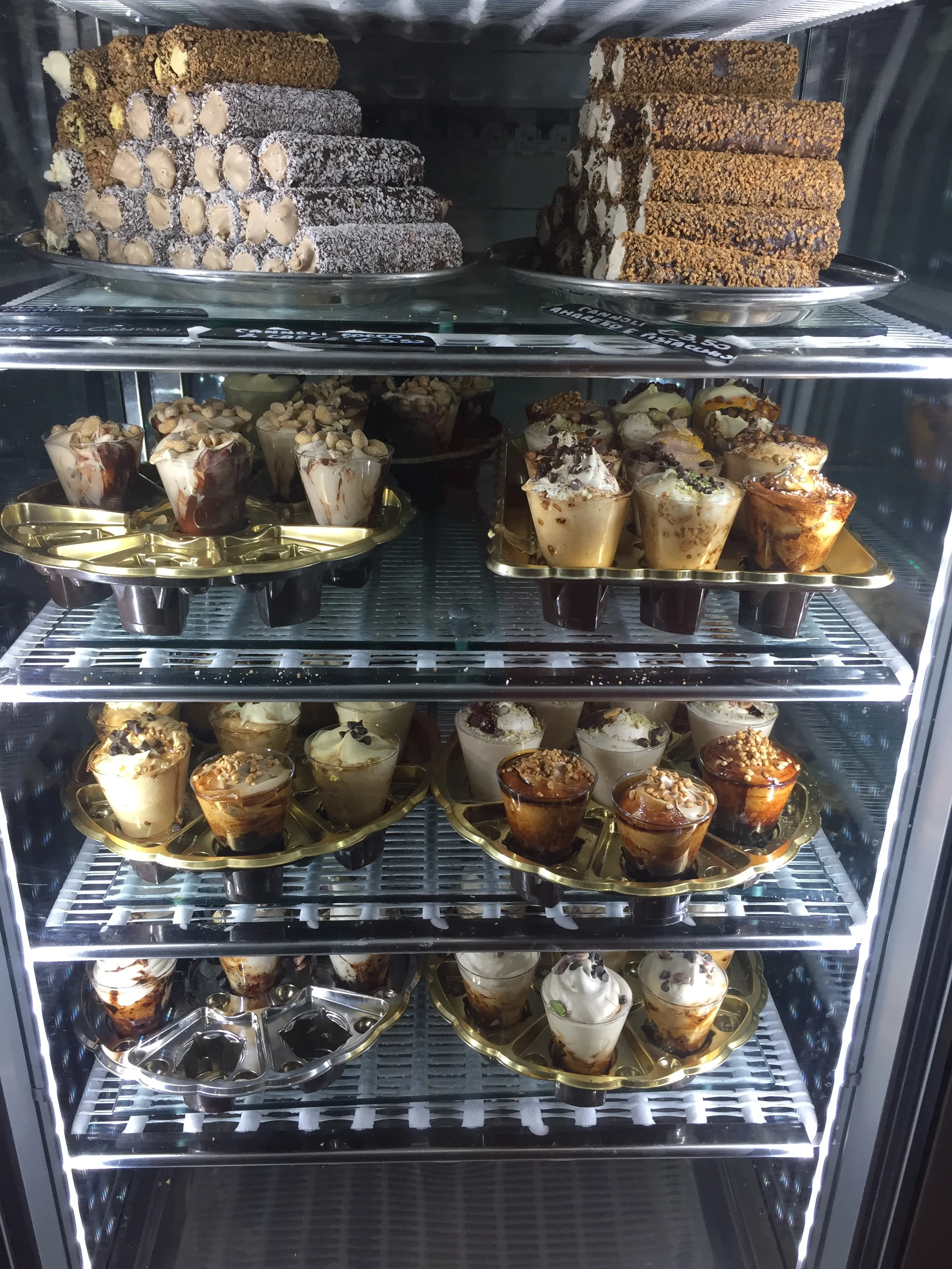 Gelato stop, obviously. (Didn't order any of these but I can't pass up dessert photos.)