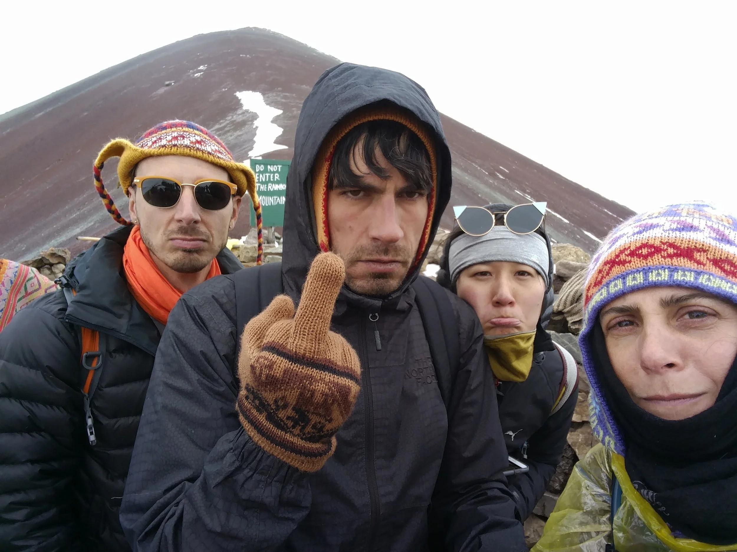 "Show me how you feel about this hike rn fam"
