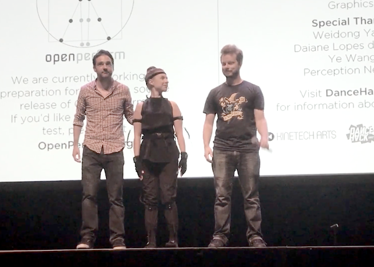 Fabien Lemaitre, Lauren Bedal and Travis Bennett at 3D Webfest