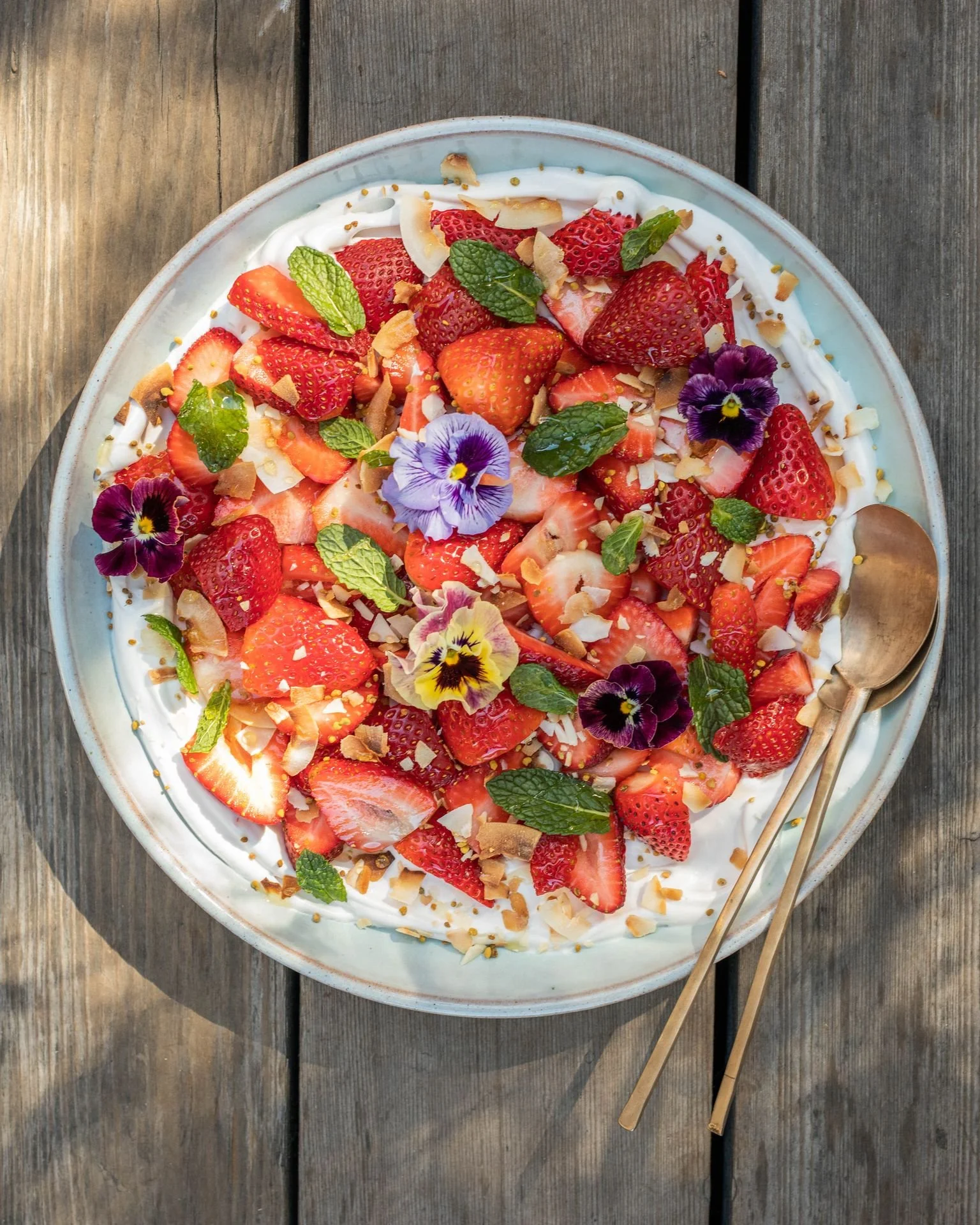 STRAWBERRIES WITH COCONUT WHIP
