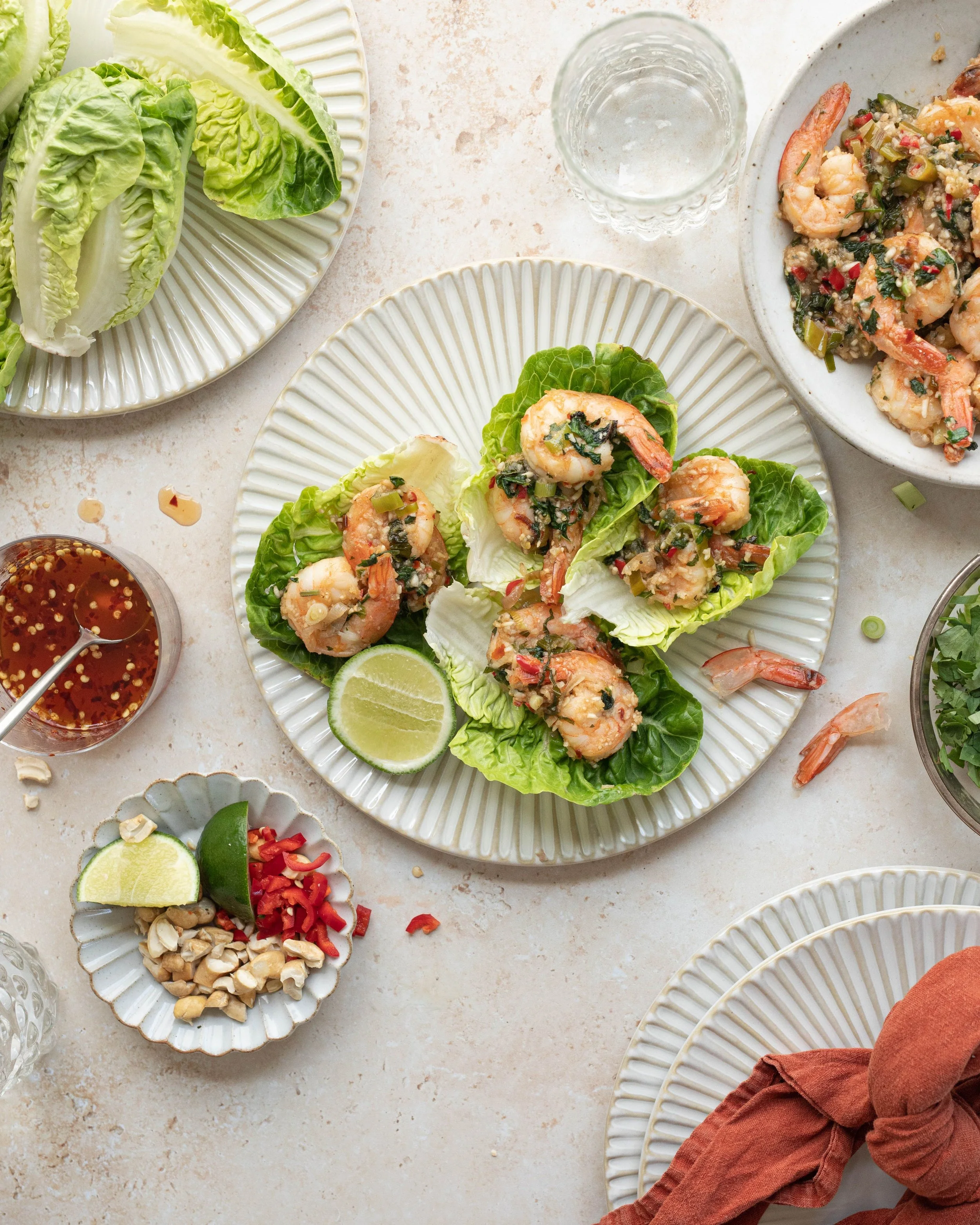 SHRIMP LARB LETTUCE CUPS