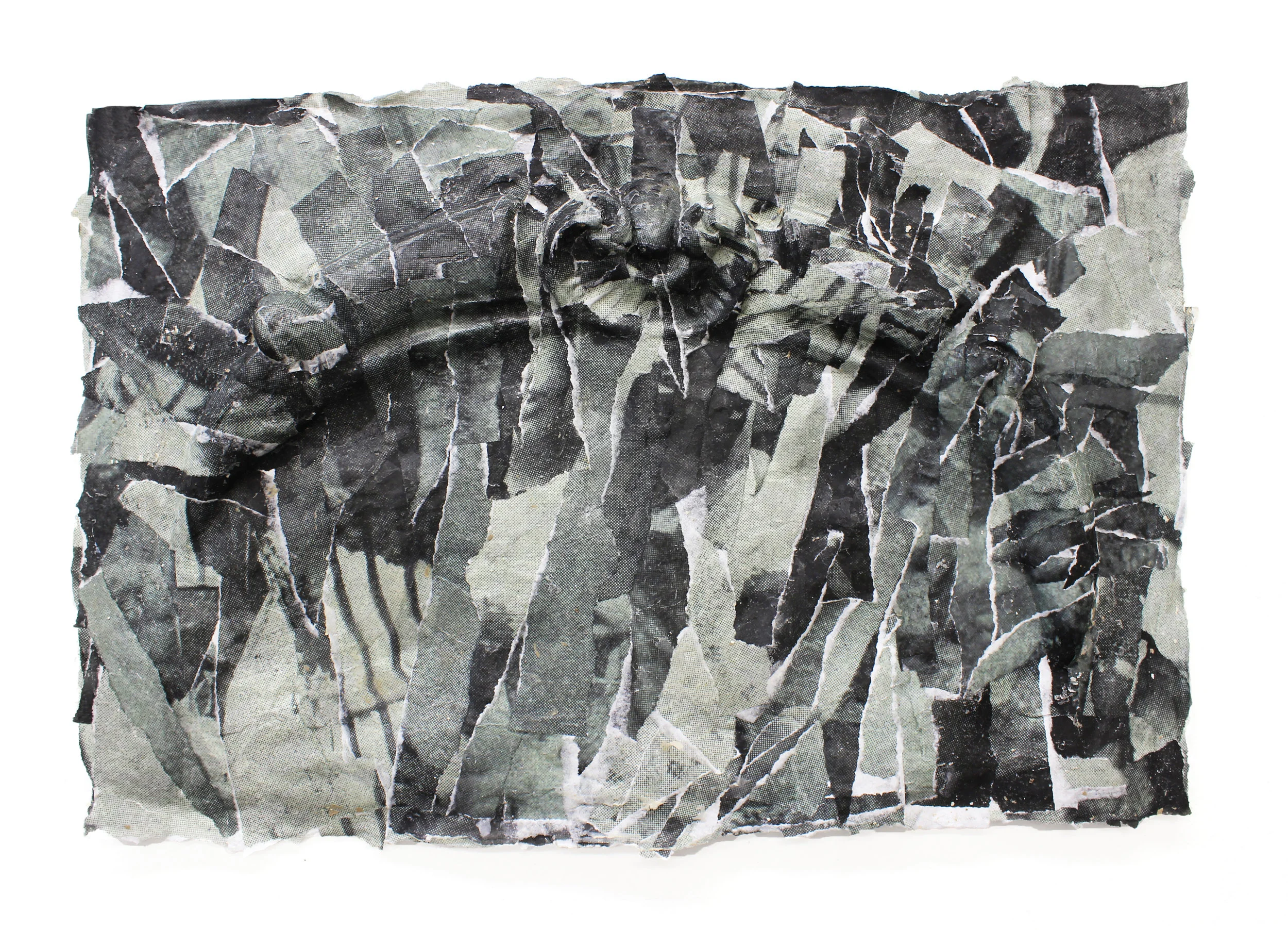 "Ossuary 6", 2016, paper cast, 21 x 14.5 x 1 inches