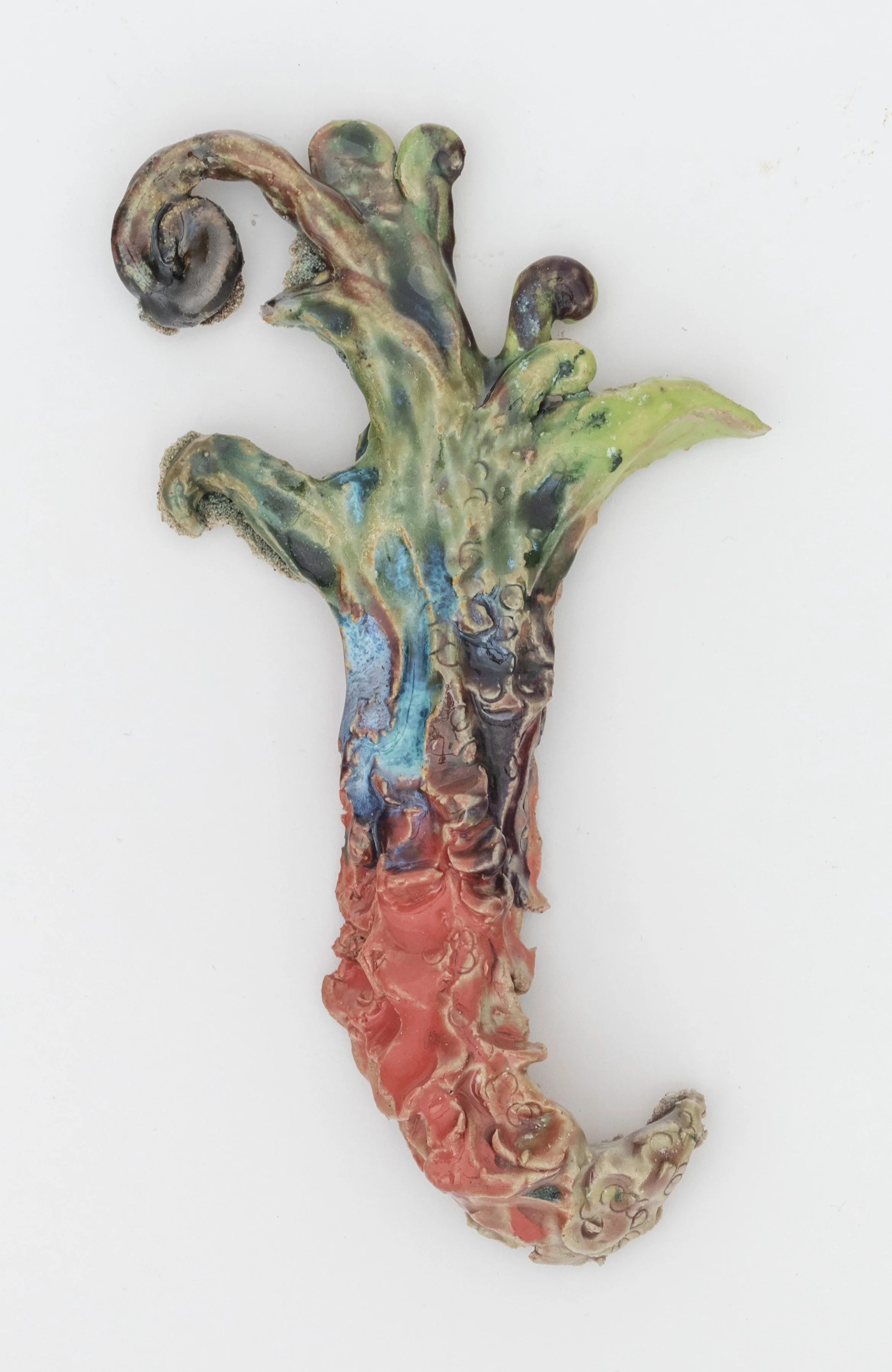 “Stellar Channels (5),” 2024, ceramic, 9 × 5 x 1 inches