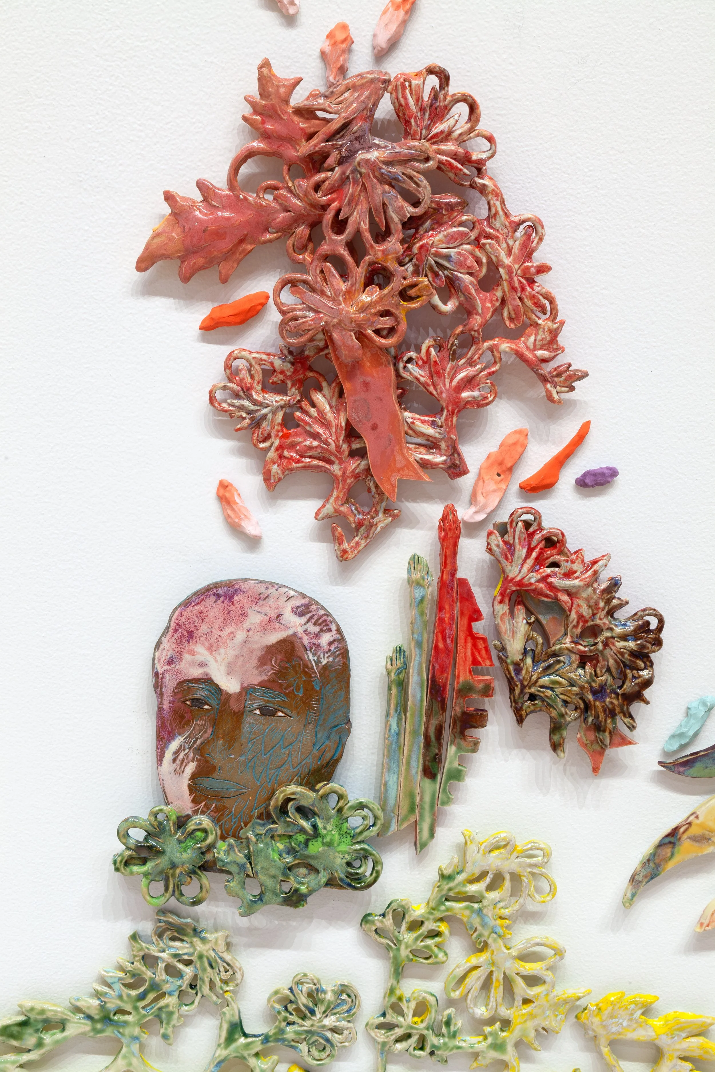  the sea breathing us in and out (2026), detail, Colby College Museum of Art, Waterville, Maine. 
