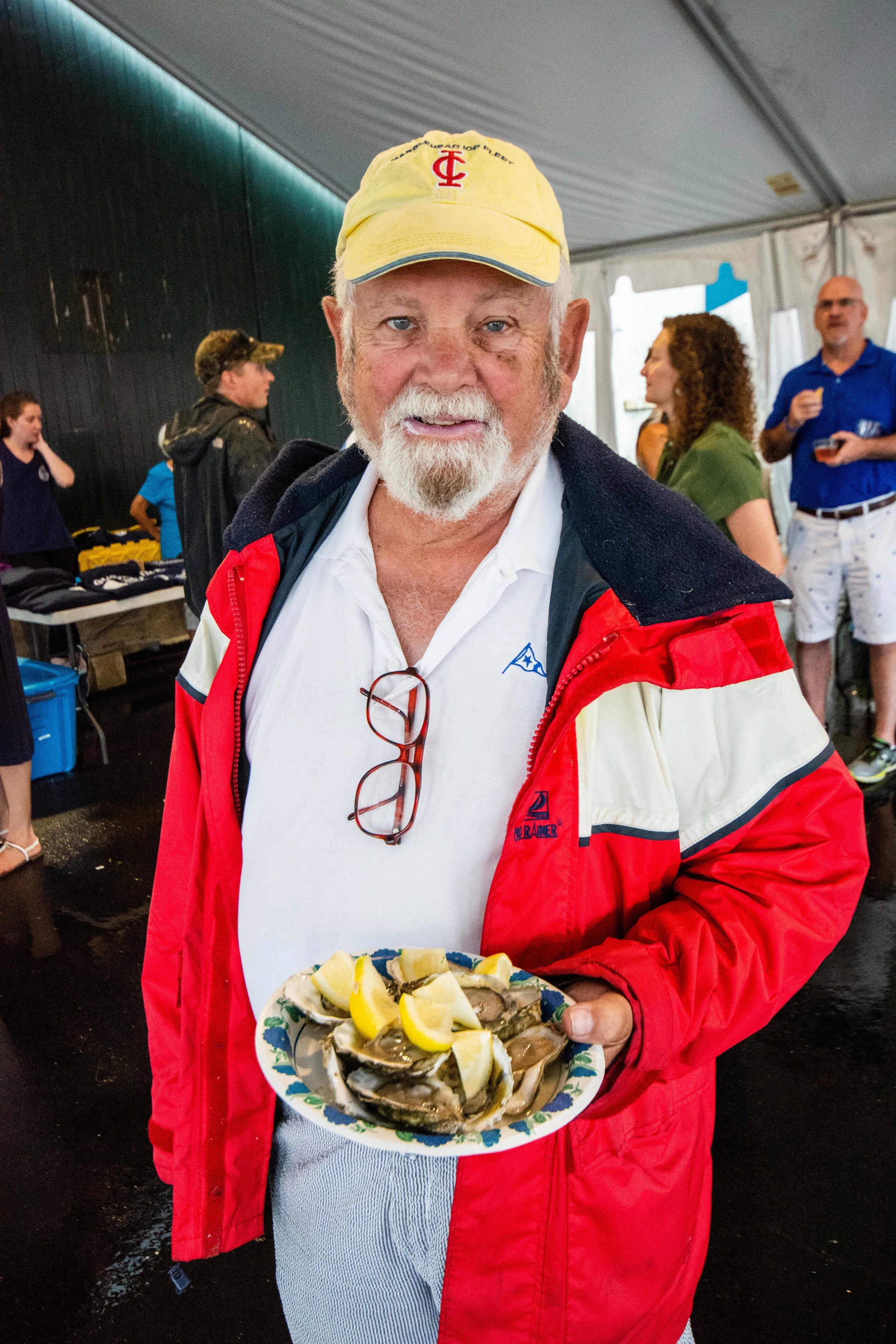 Standing With Oyster Platter