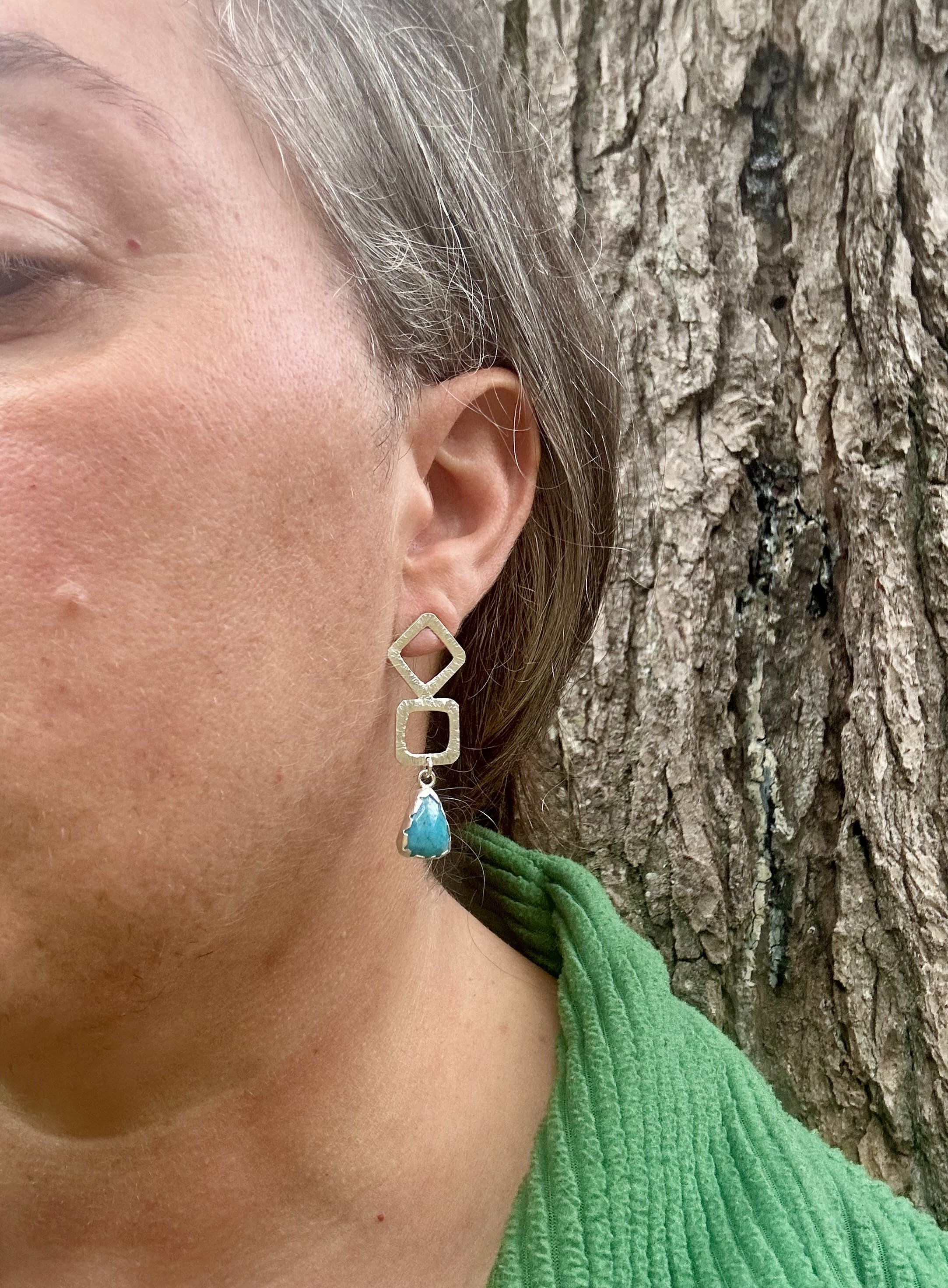 faceted turquoise earrings worn.jpg