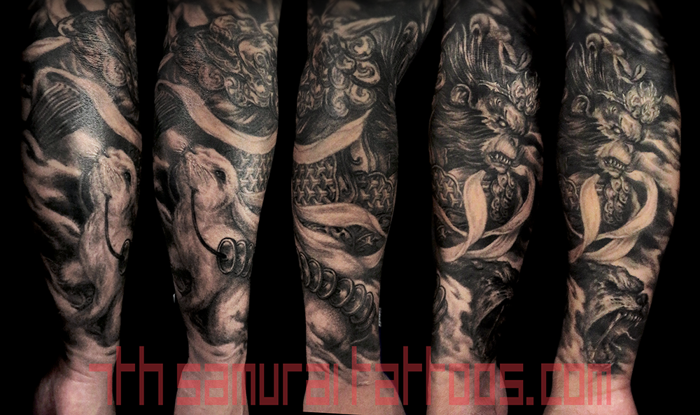 Asian Horoscope Astrology Chinese Zodiac Year Of Monkey King Dog Rabbit 7th Samurai Tattoos