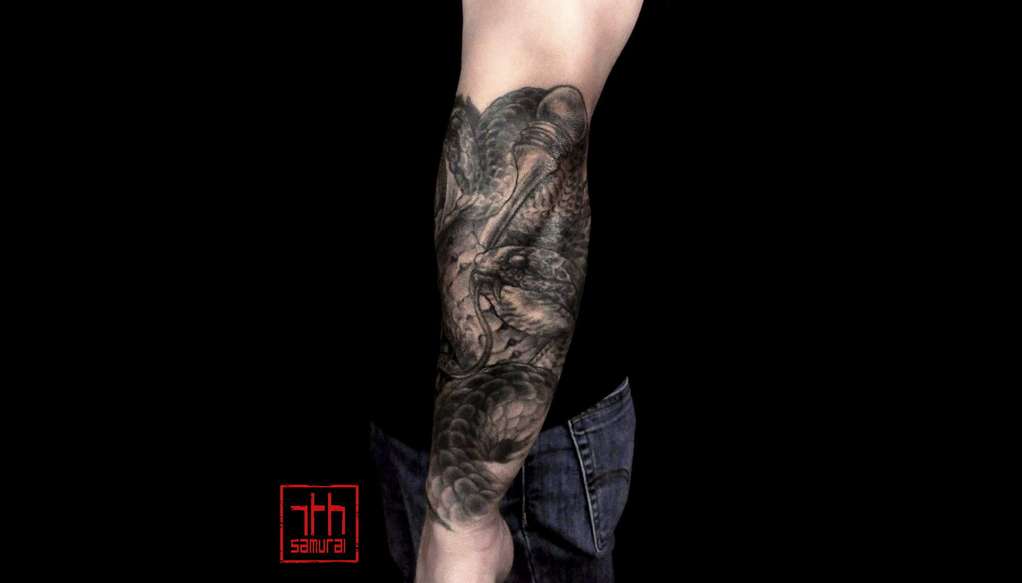 Caduceus hospital medical snake medicine 7th samurai sleeve tattoo edmonton  2019 — 7th Samurai Tattoos