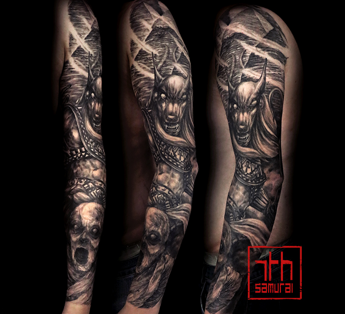  Men's Anubis unk pyramids mummy zombie morbid horror Egyptian sleeve best tattoo kai 7th samurai edmonton 2019