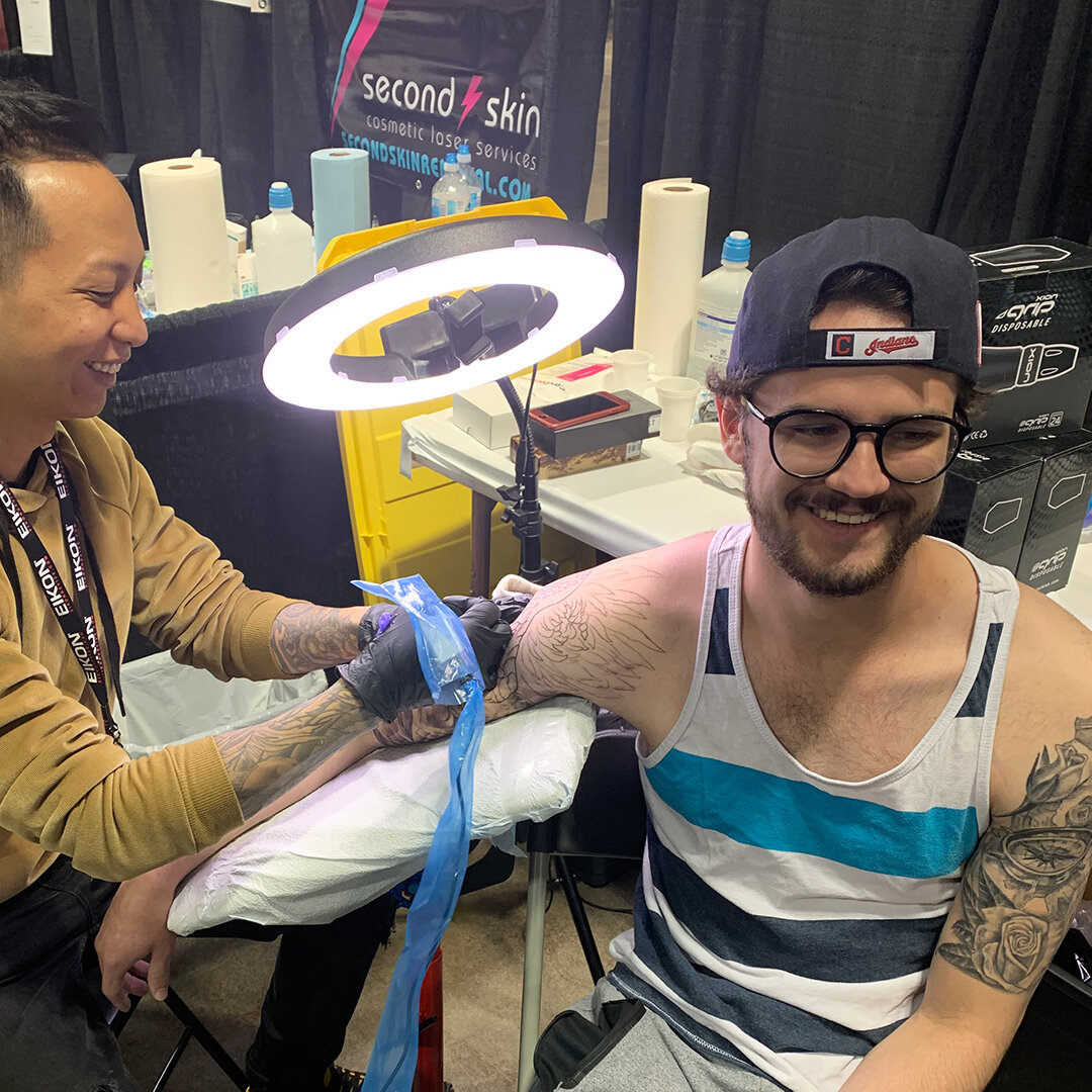 Edmonton tattoo artist Kai from 7th samurai, at Calgary tattoo convention 2019 asian tattoos alberta bound tattoo and art festival Canada (Copy)