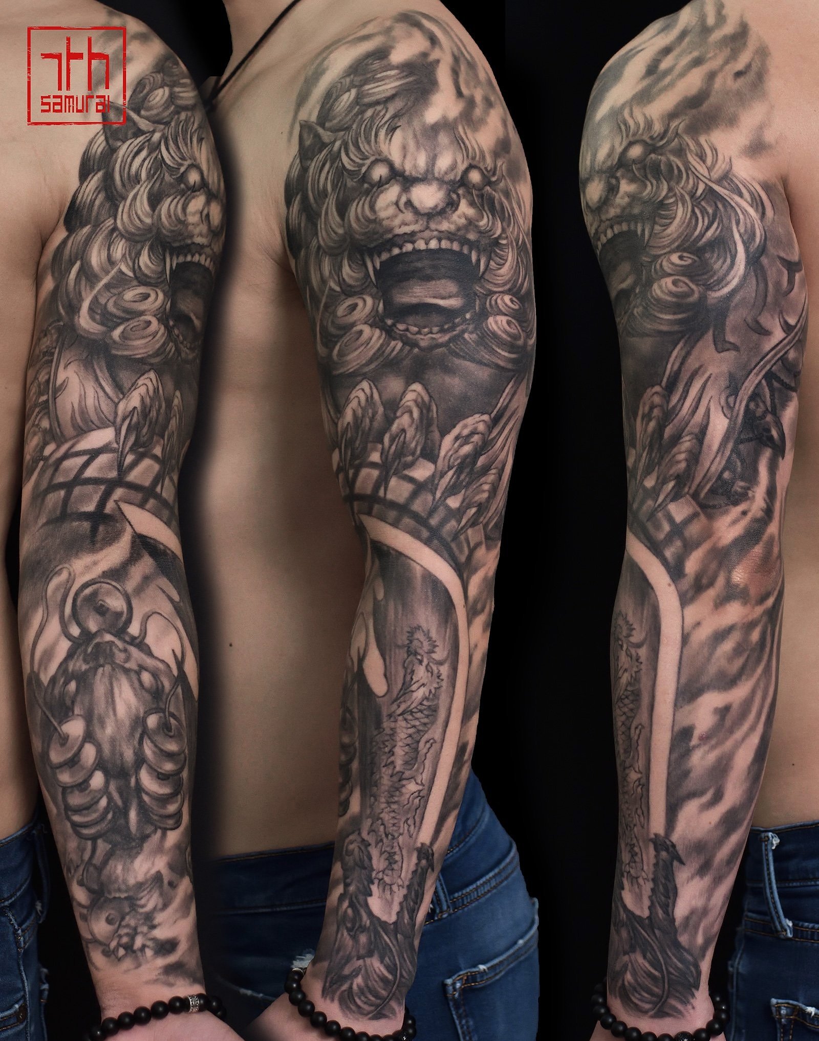 jphm fudog foodog guan yu blade spear money frog toad asian arm sleeve kai 7th samurai 2021 tattoo