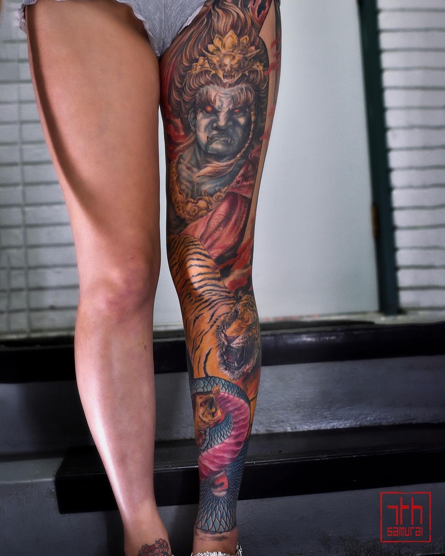  color acala myoo fudo Ruyi scepter neo japanese butterfly ram asian womens leg sleeve tiger snake kai 7th samurai 2021 