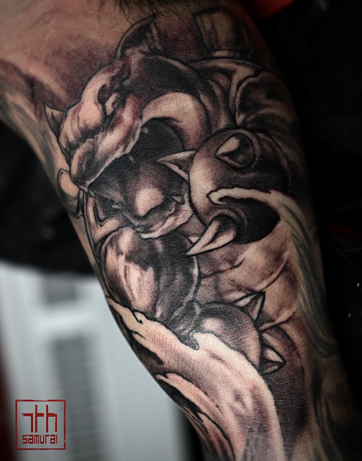 Blastoise  sumi brush stroke effects   Men's Pokemon inner bicep anime tattoo  asian artist: Kai 7th Samurai. YEG Edmonton, Alberta, Canada 2023 best 2024 