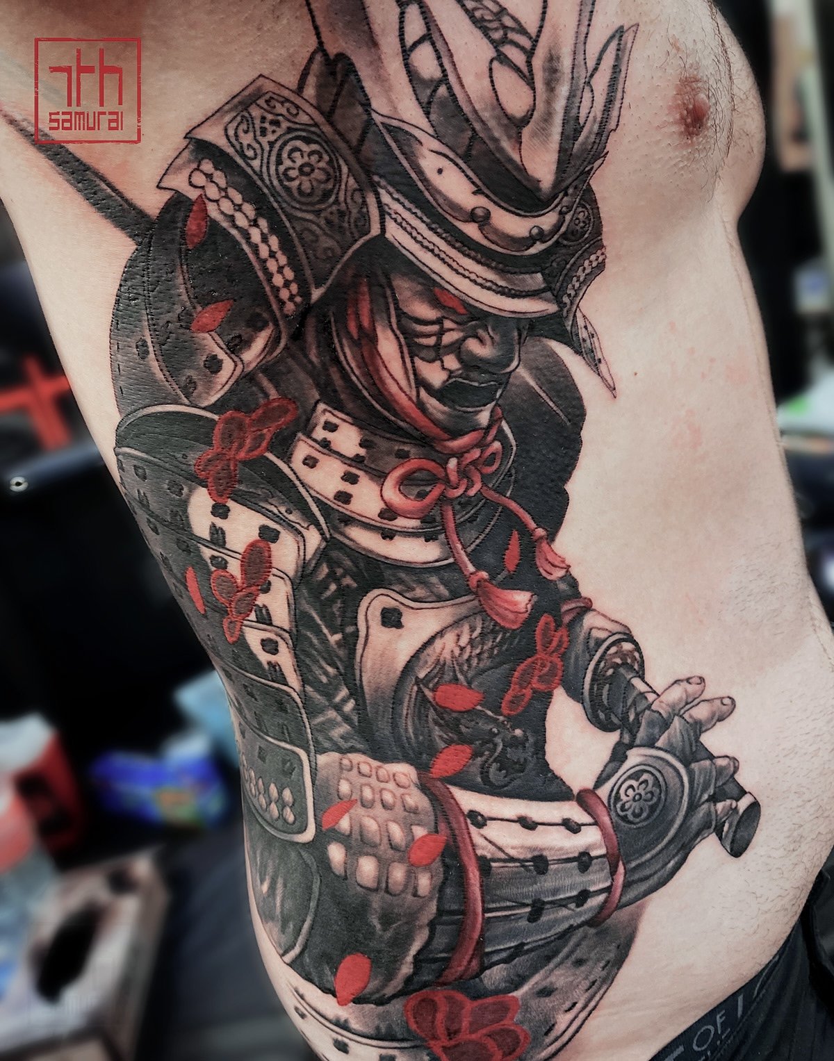 samurai rib side mens tattoo red highlights 7th samurai kai 2023 (1).JPEG