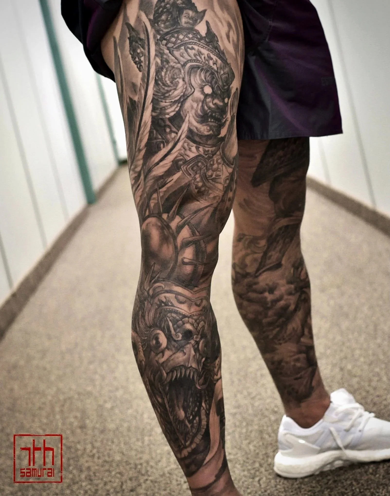 deity garuda yaksha warrior thai tattoo leg deity sleeve kai 7th samurai asian 2021  (Copy) (Copy) (Copy)