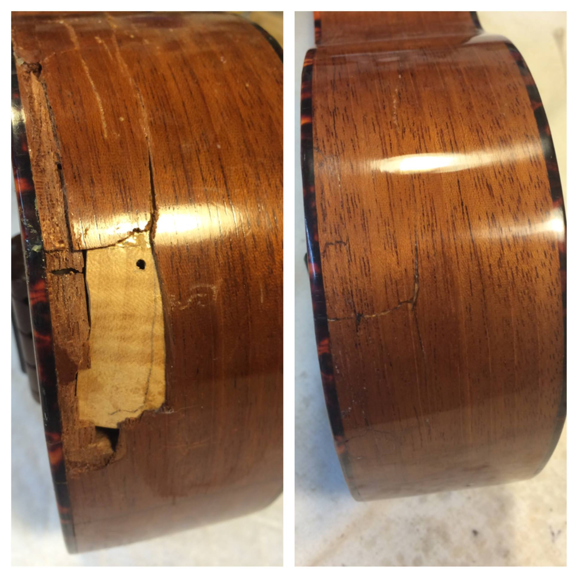 Lovely little soprano C.F.Martin & Co. uke before and after.