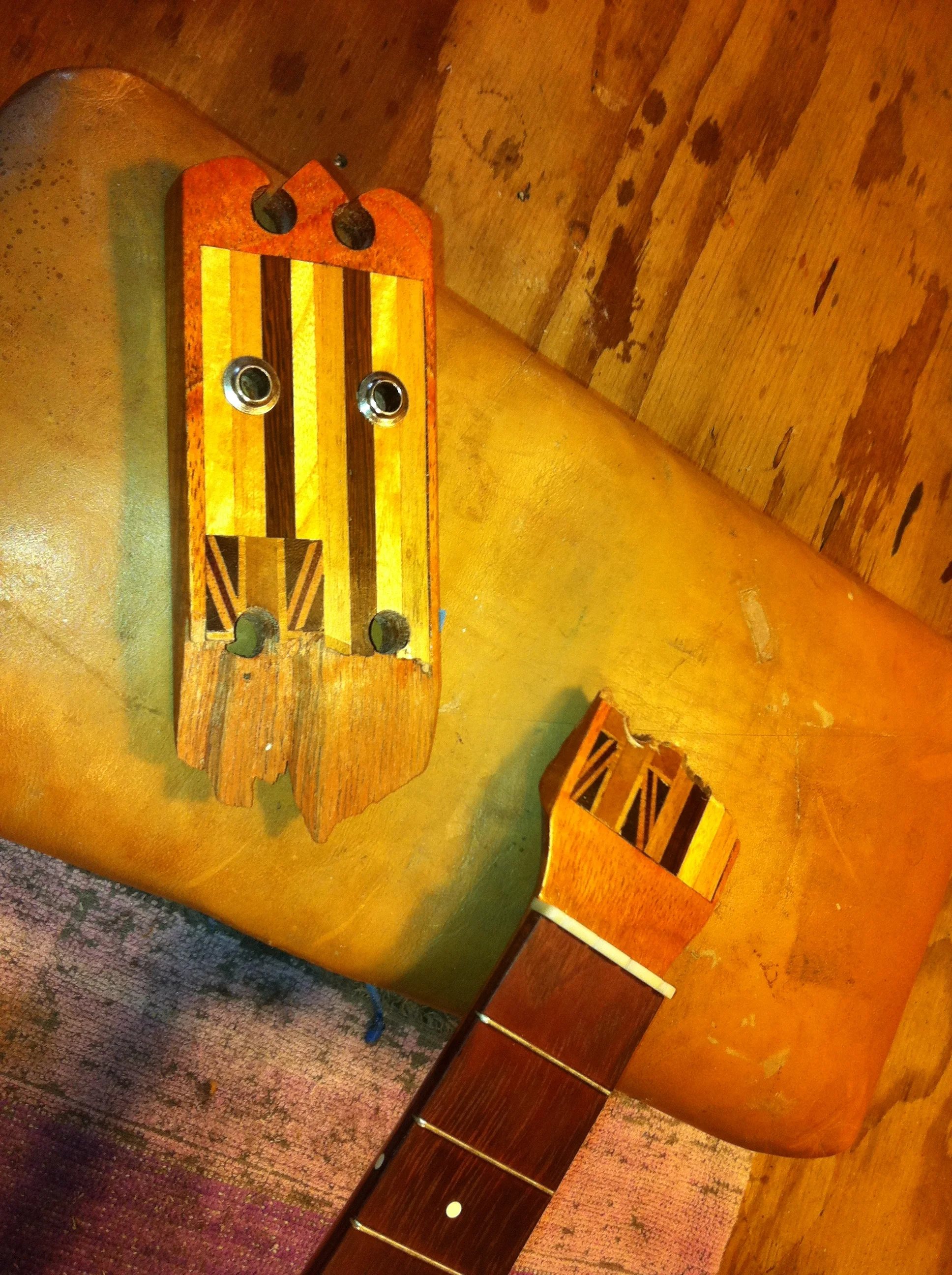 A local neighborhood lutherie hero of mine, Les Reitfors. Wonderfully personal, handmade instruments with island pride. 
