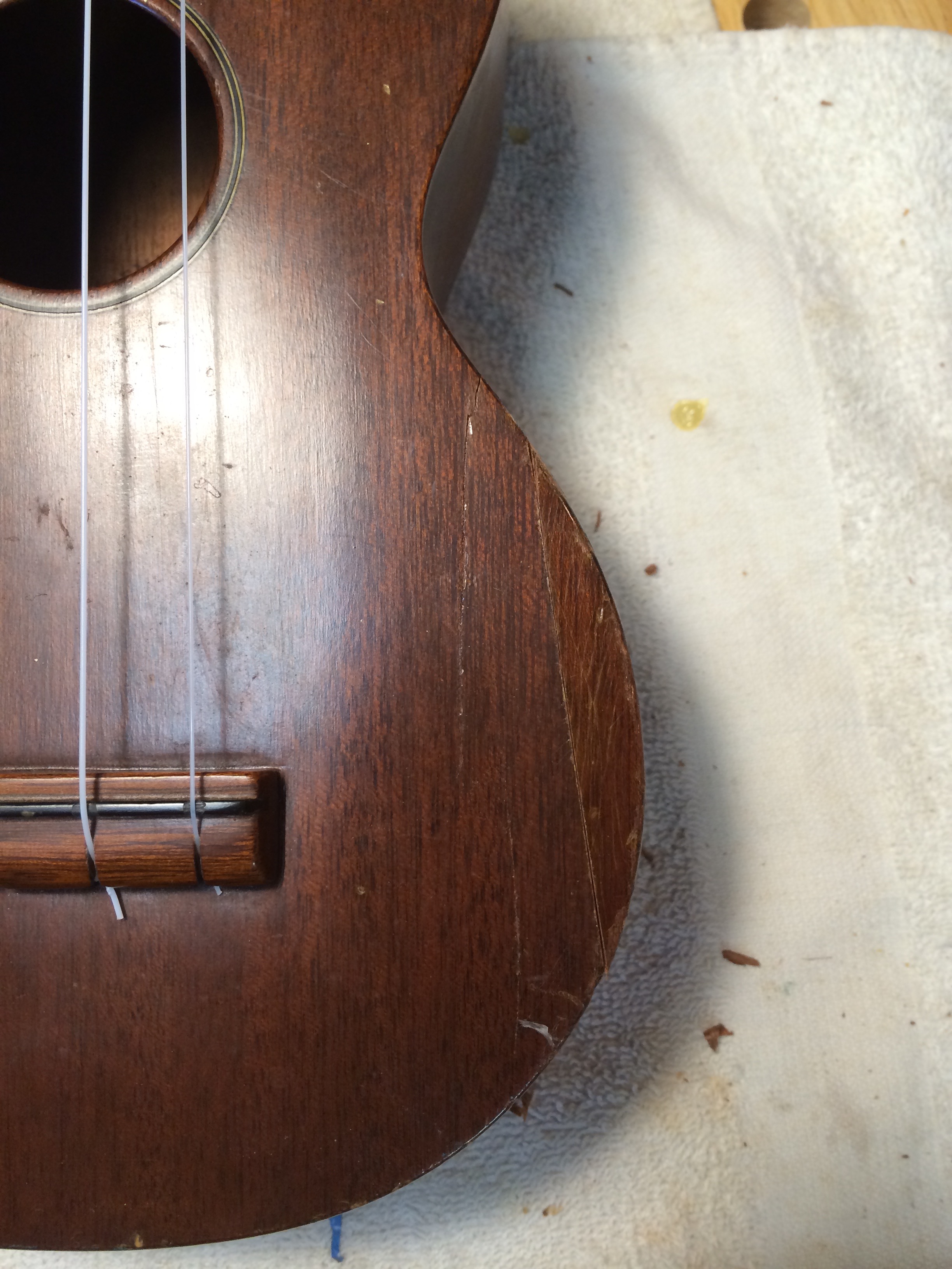 This is why I never throw anything away, and old top from the right period is an exact match for the stain and patina, a nice cleat inside and its ready to go.&nbsp;