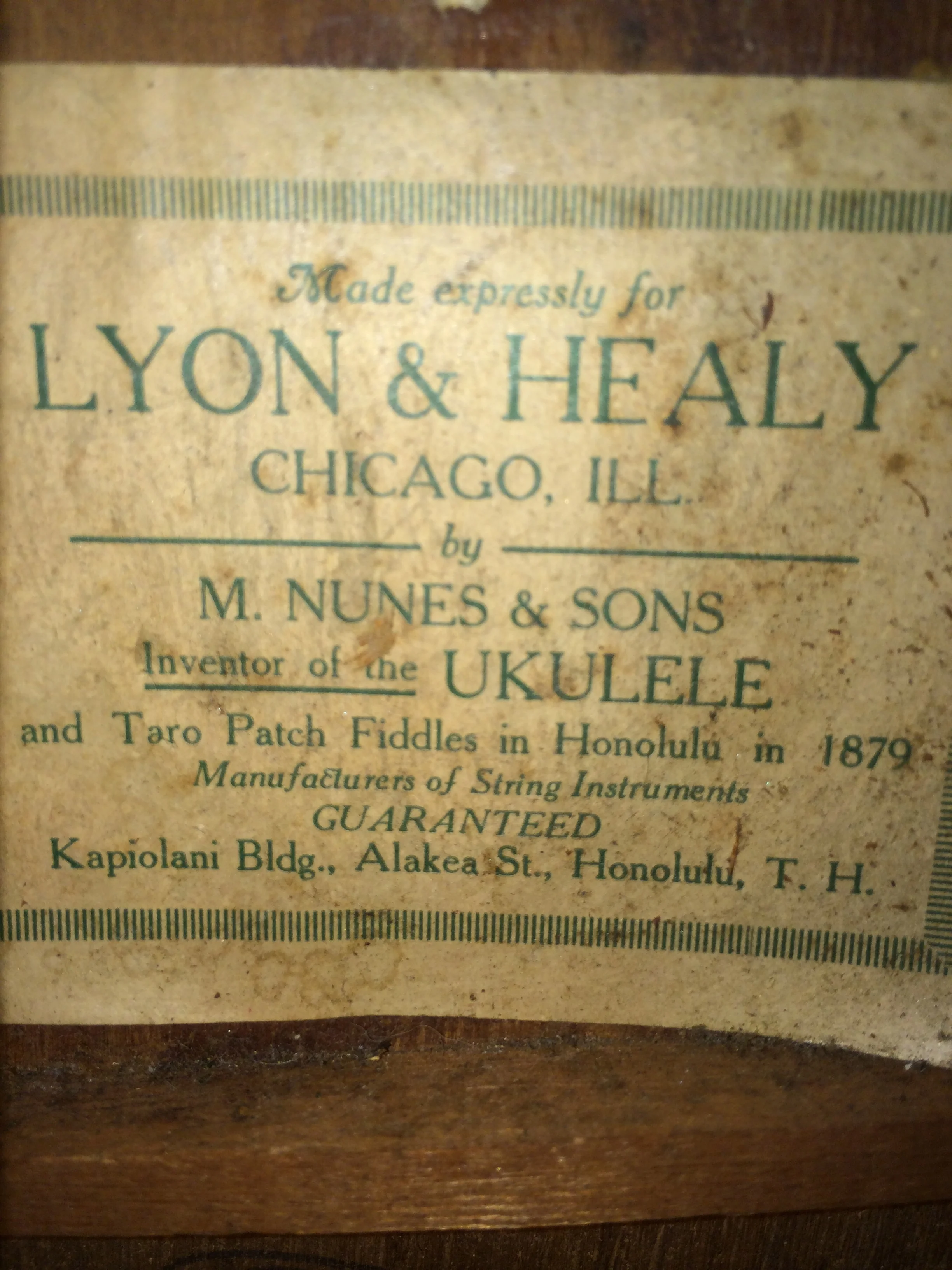 Historic Nunes Soprano Ukulele.