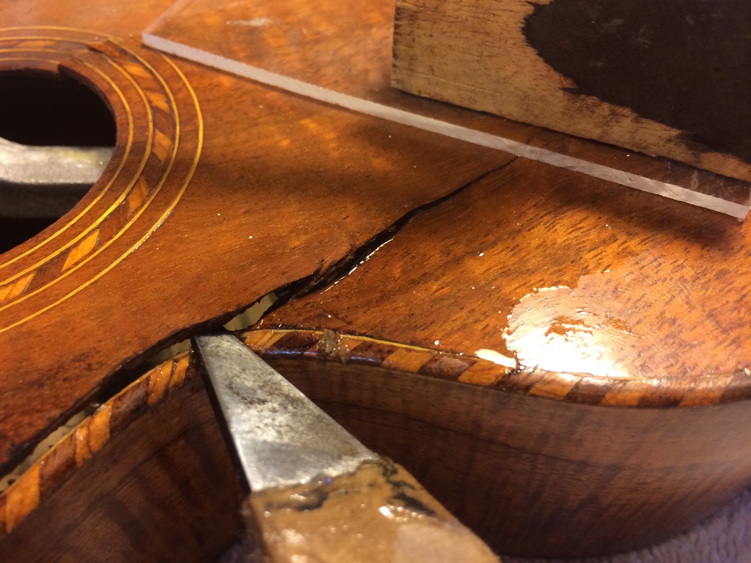 Lining up the plates in preparation for glueing.&nbsp;