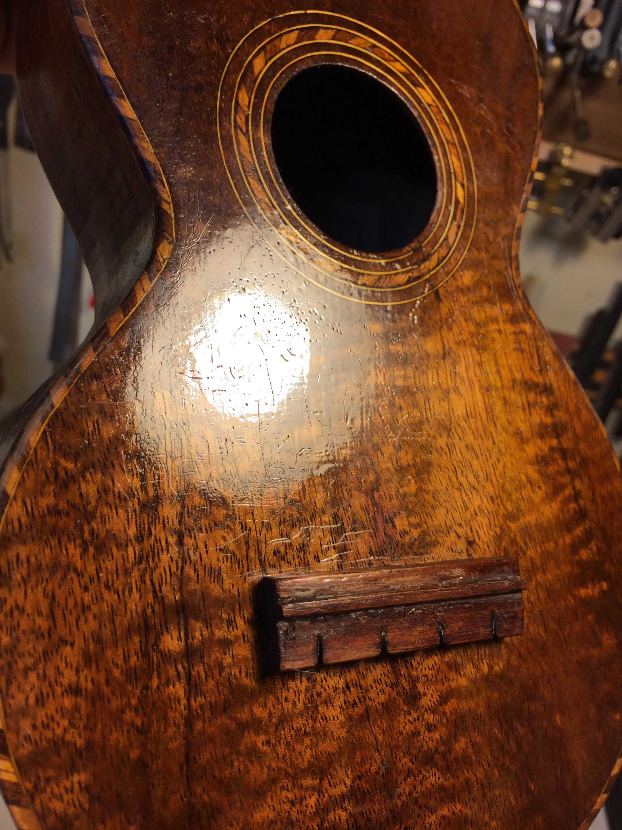 Not quite there, still to new looking. There are many abrasives and tricks to age a new finish, one of the best: Brown paper bags from the grocery store! 