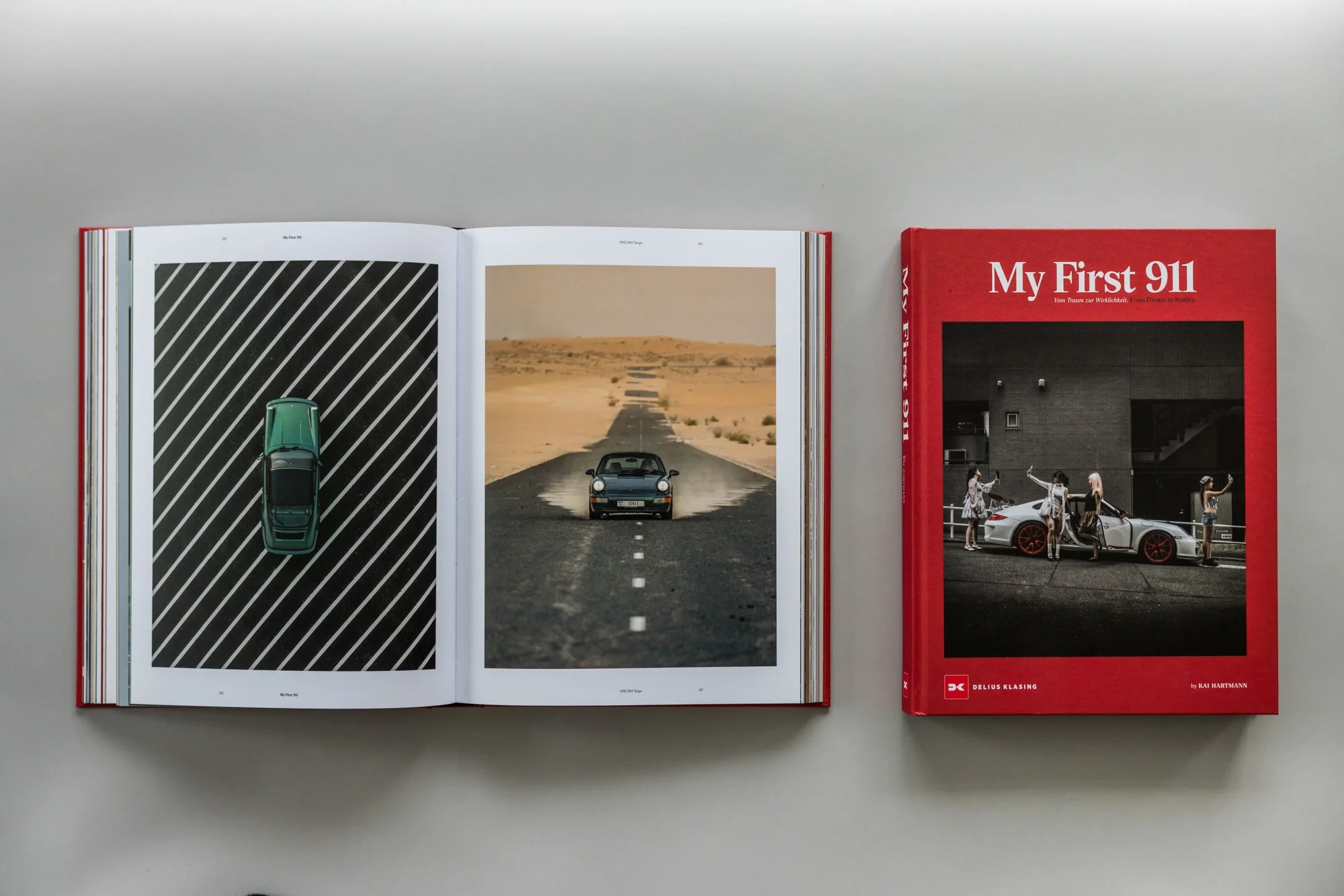 Top down photo of Kai Hartmann's 'my first 911' coffee table Book