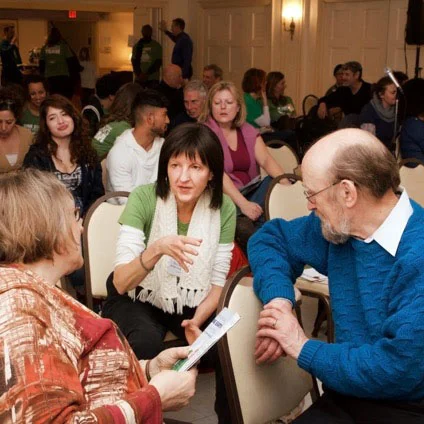People discussing a film.