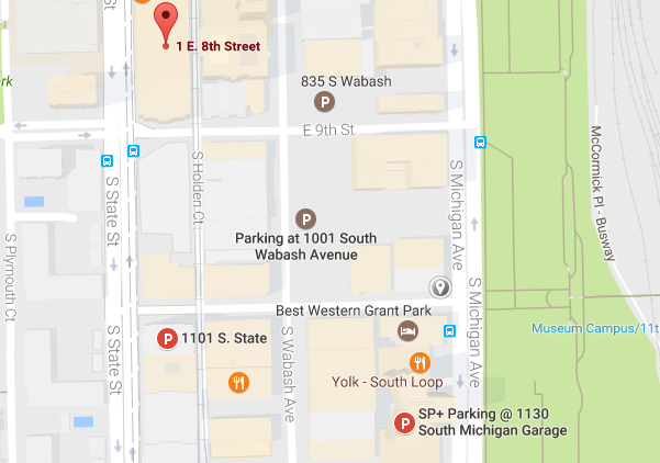 Close up view of parking options.