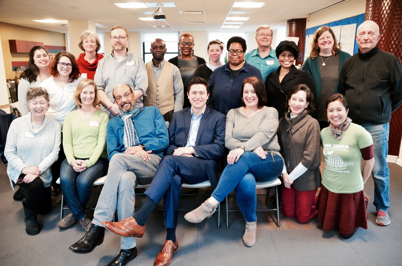 The One Earth Film Festival's 2018 Class of Facilitators and their trainers.