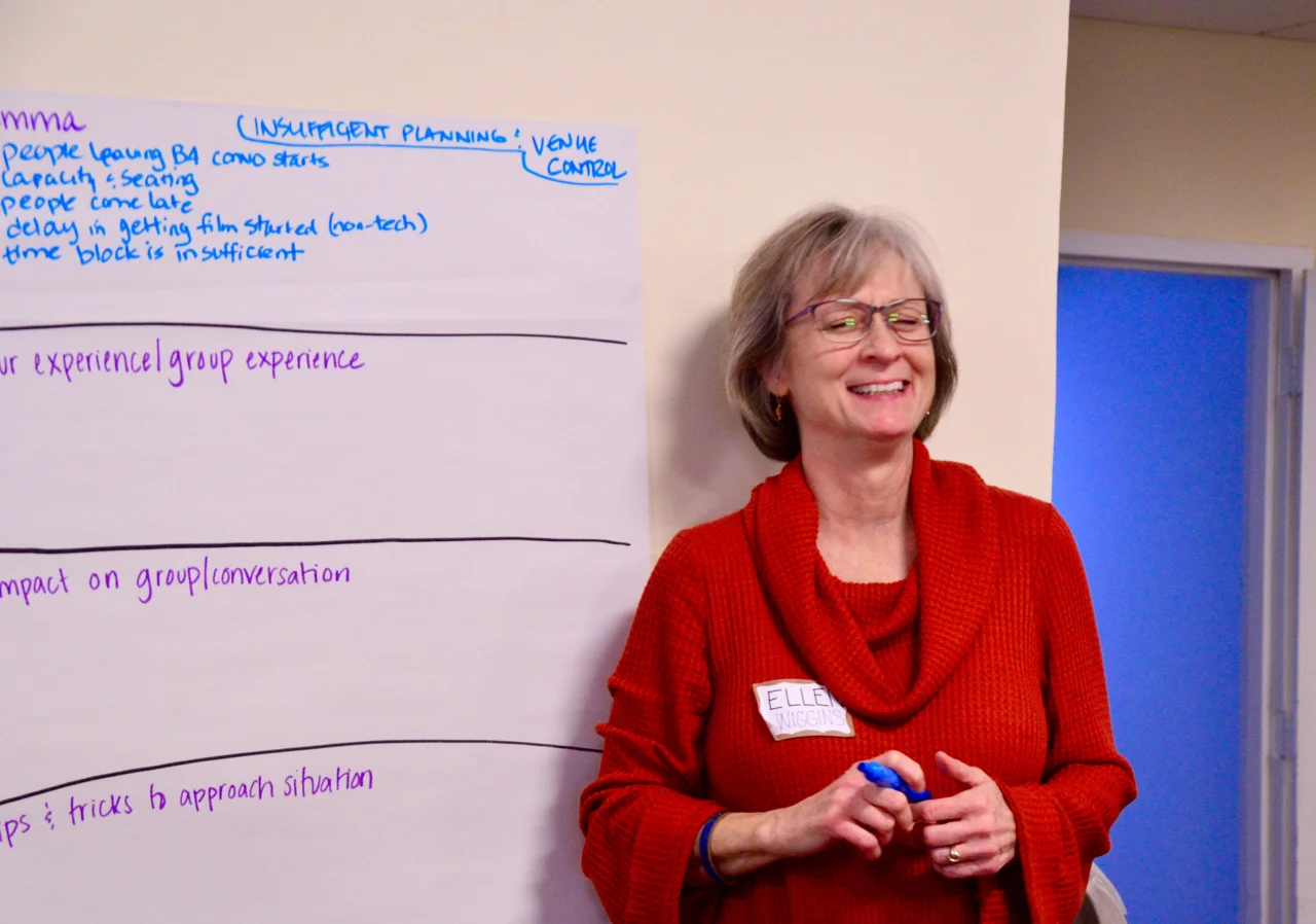 Workshop participant Ellen Wiggins.