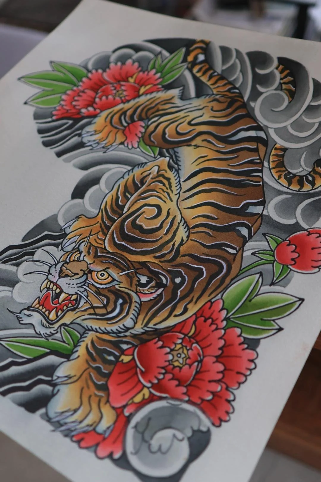 japanese tiger half sleeve tattoo design 