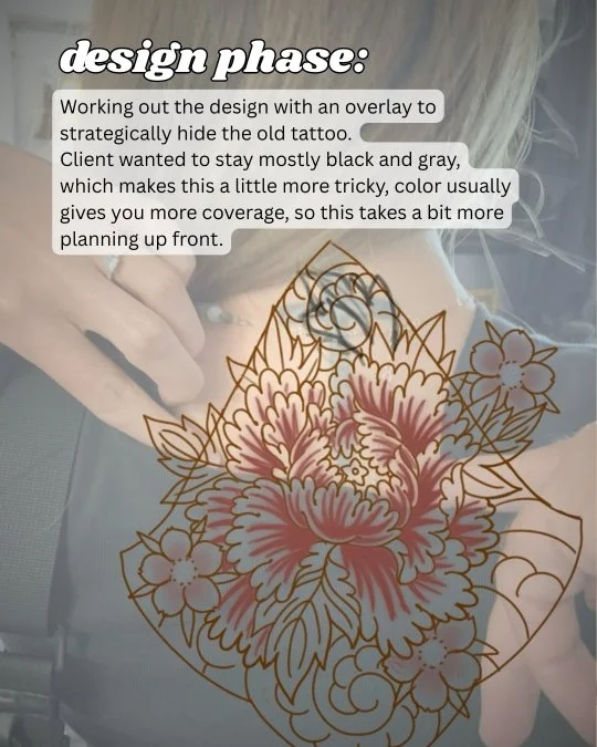 cover up tattoo design phase