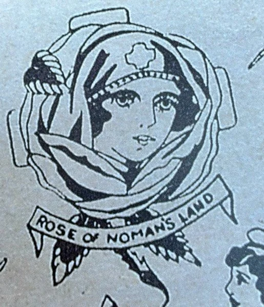 Rose of No Man's Land tattoo flash from Percy Waters