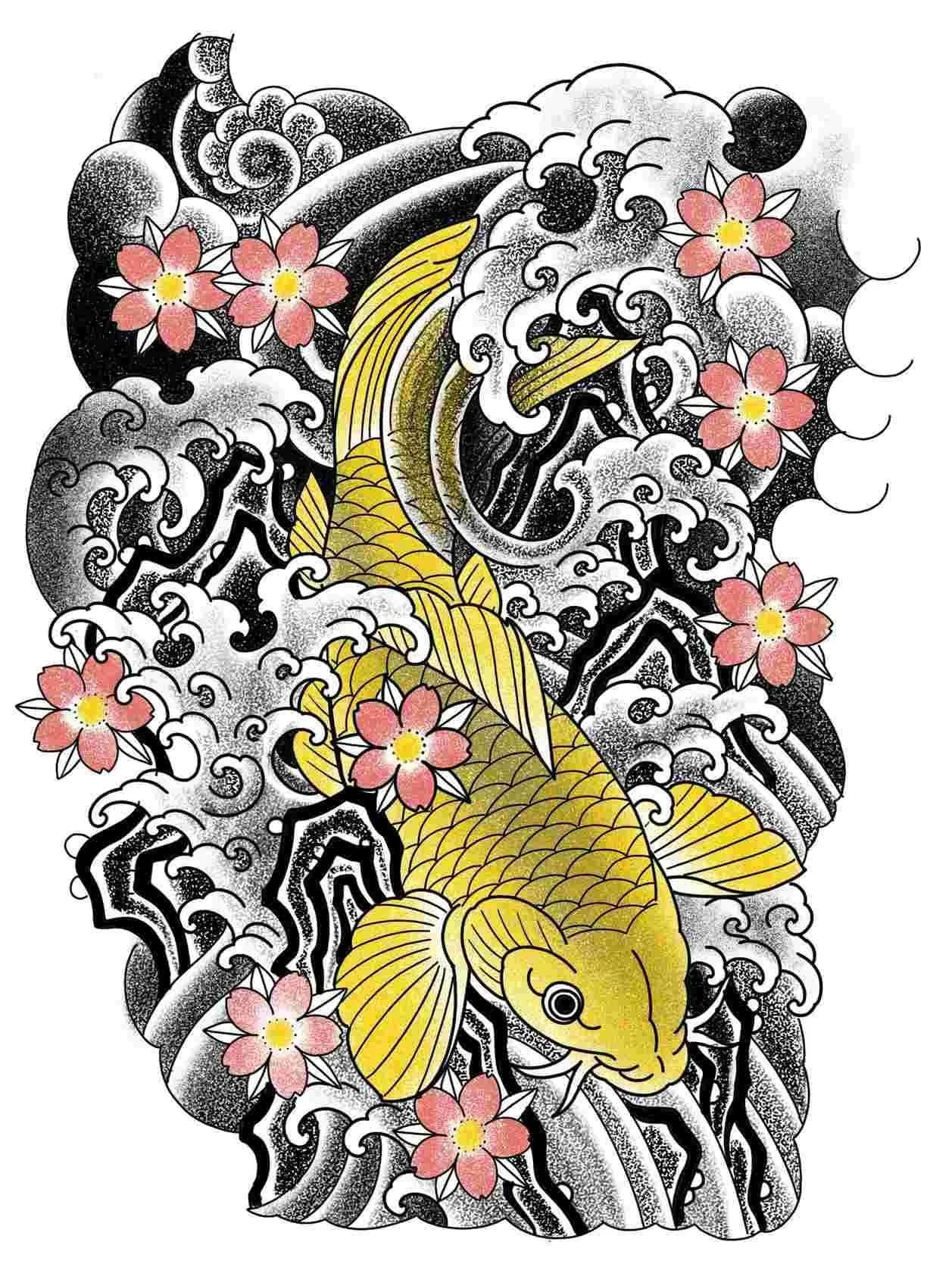 Koi Fish Sleeve layout buy Chris Cockrill 