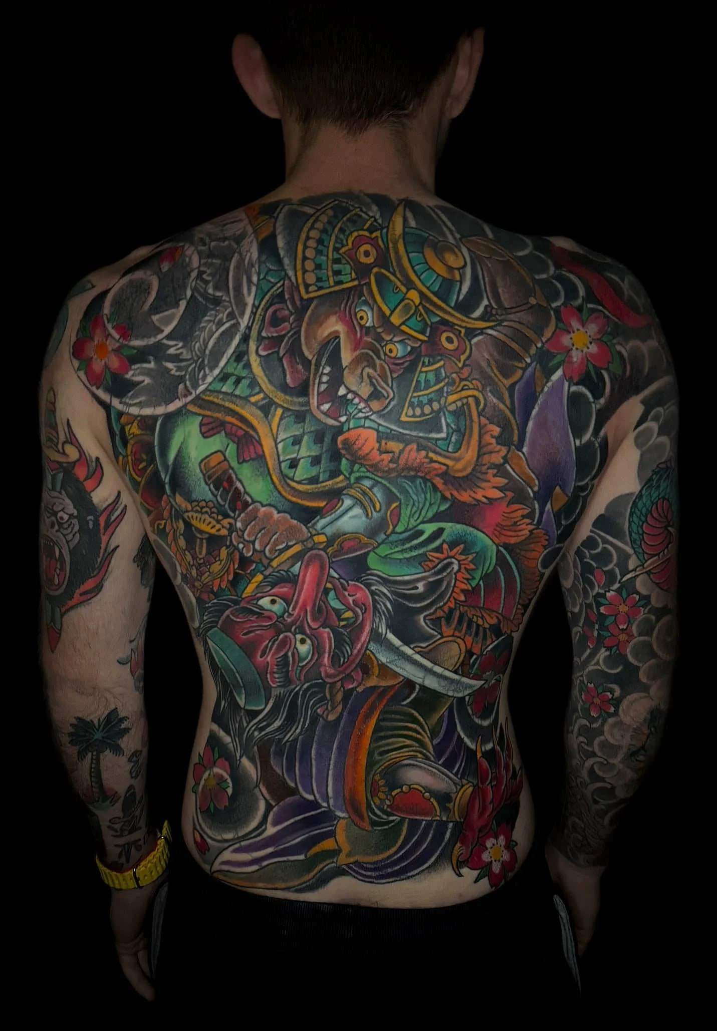 Japanese irezumi bodysuit tattoo by San Diego tattoo artist Chris Cockrill at Remington Tattoo