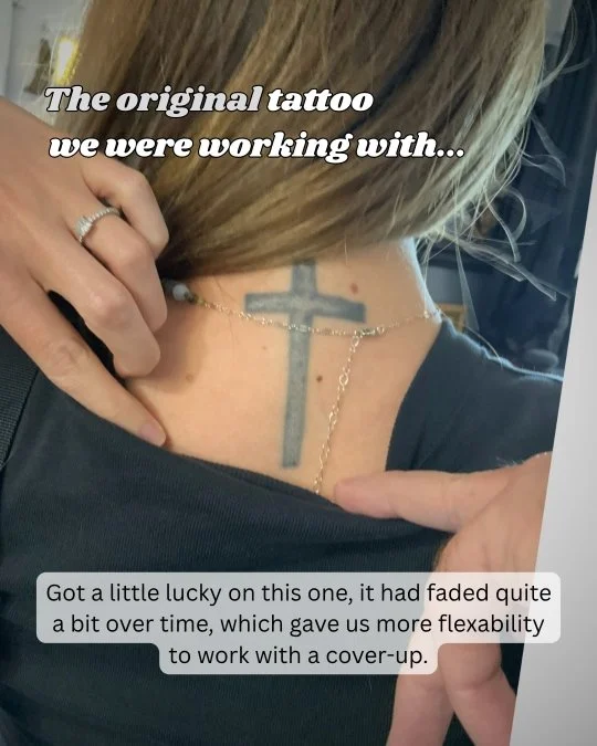 tattoo to be covered up on a neck in san diego