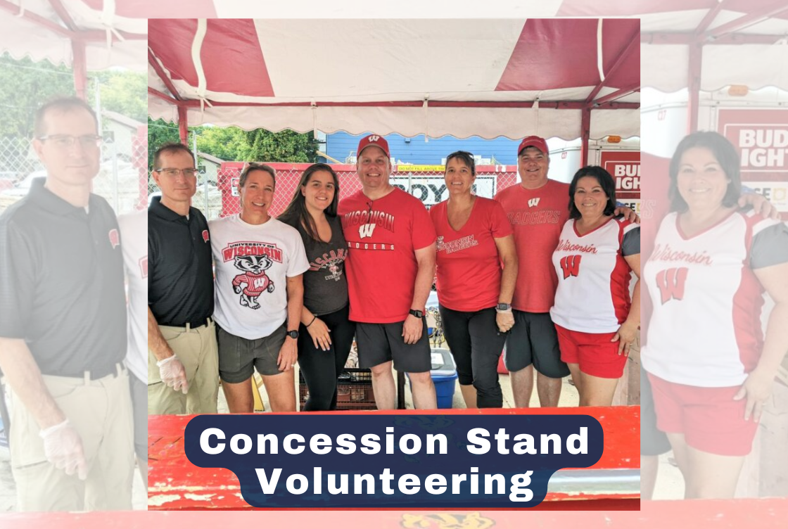 Concession Stand Volunteering at UW Game with RISE WI