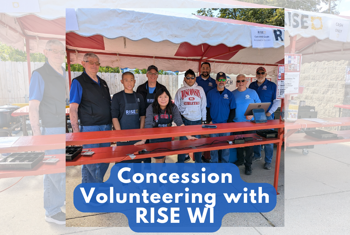 Concession Stand Volunteering at UW Game with RISE WI  