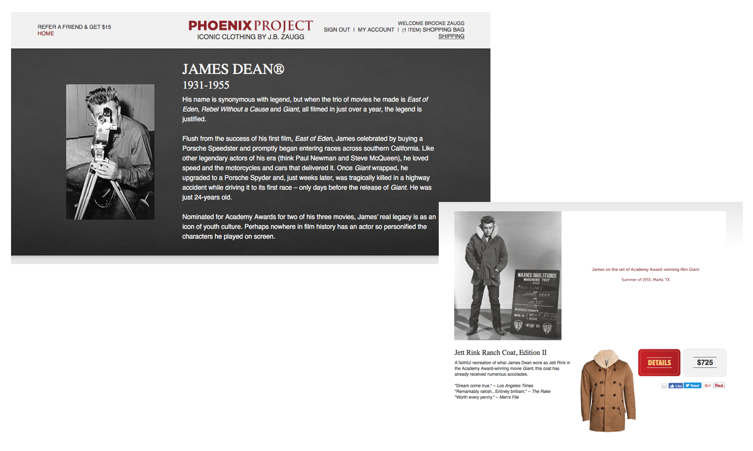 Phoenix Project, James Dean