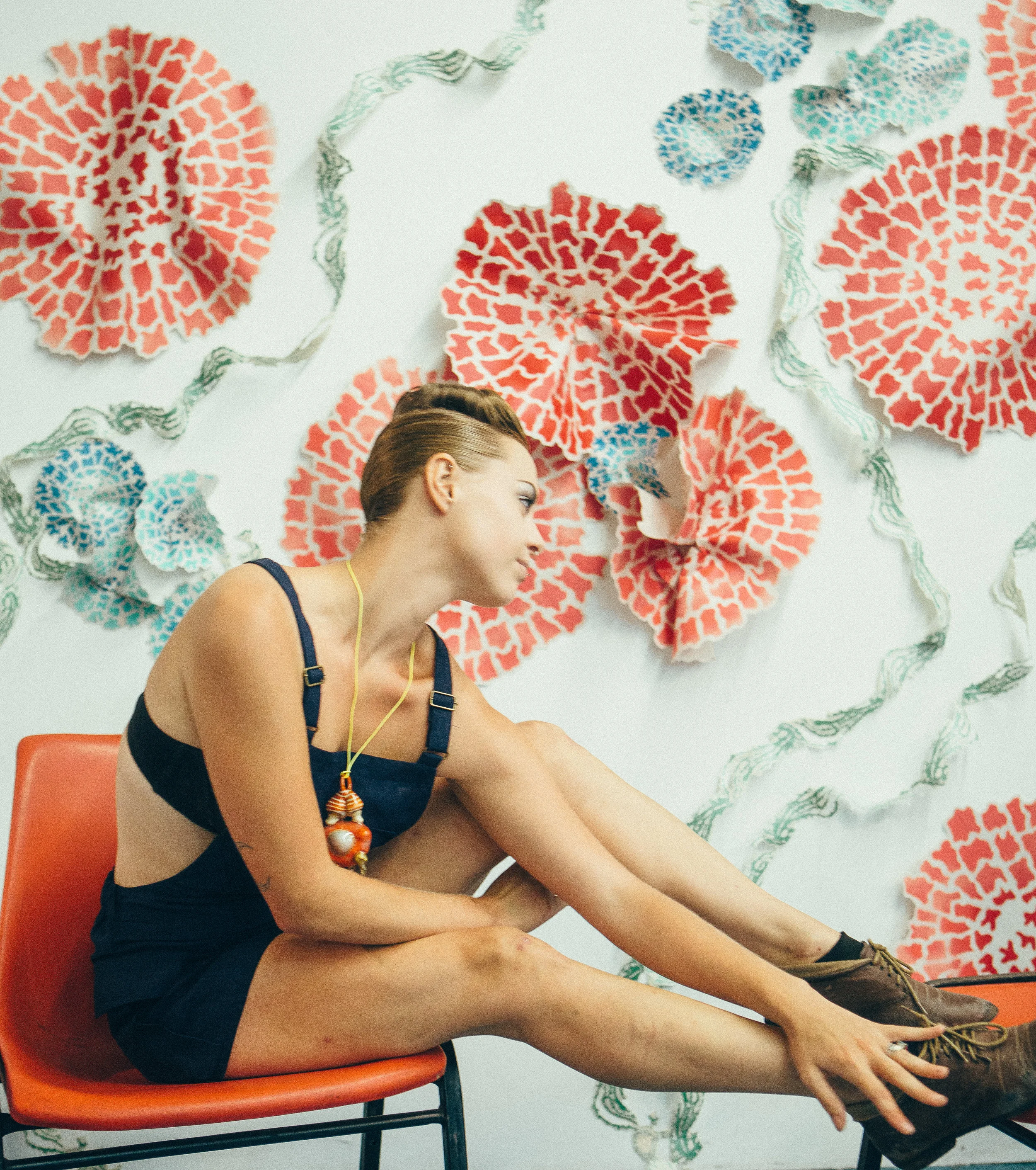 Alice Lorraine during our Public Space One photo/video style shoot. Photo by Stephanie Sunberg.