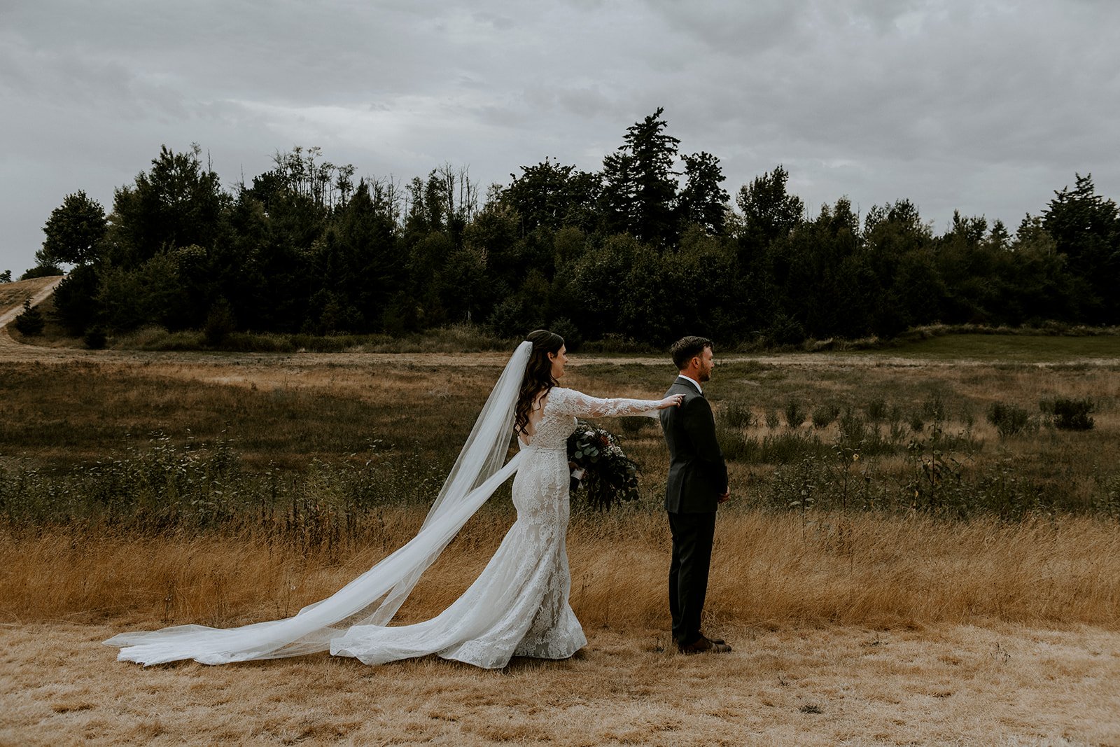 Emotional First Look at a Vancouver Wedding