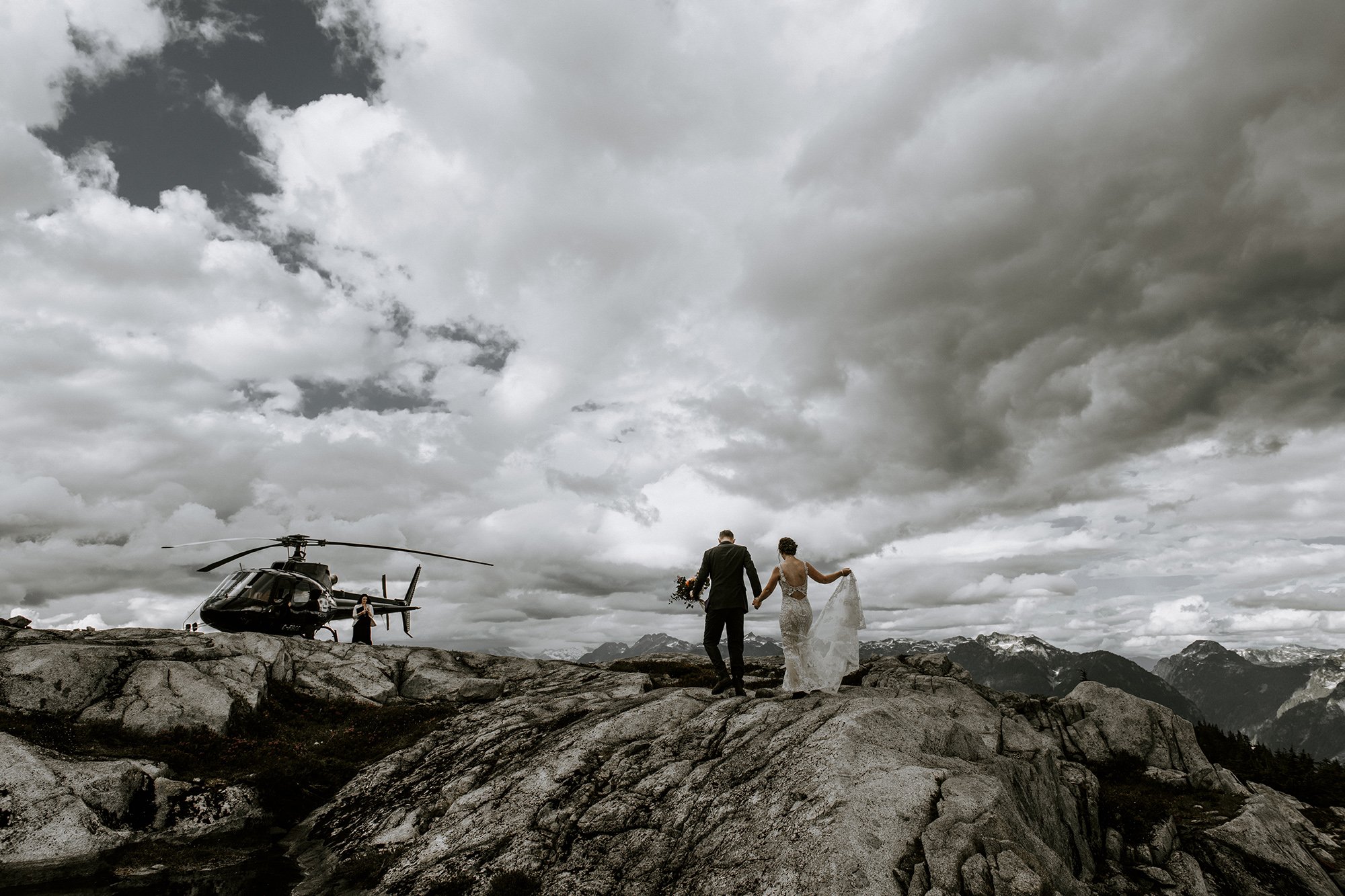 Vancouver helicopter elopement photographer