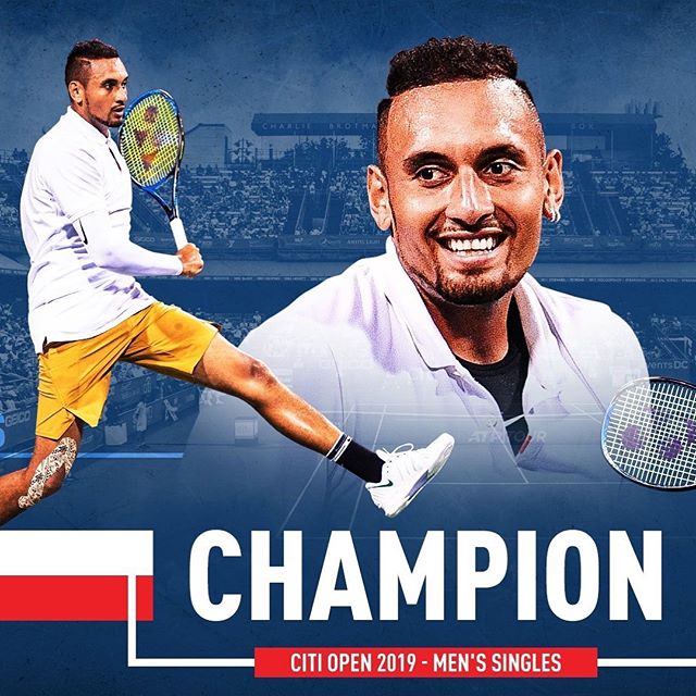 @k1ngkyrg1os defeats Daniel Medvedev 7-6 7-6 to win his 6th career title! Congrats Nick! What a fortnight it&rsquo;s been for the Aussies! We can&rsquo;t wait for the Madrid Davis Cup Finals in November 🎾 🏆