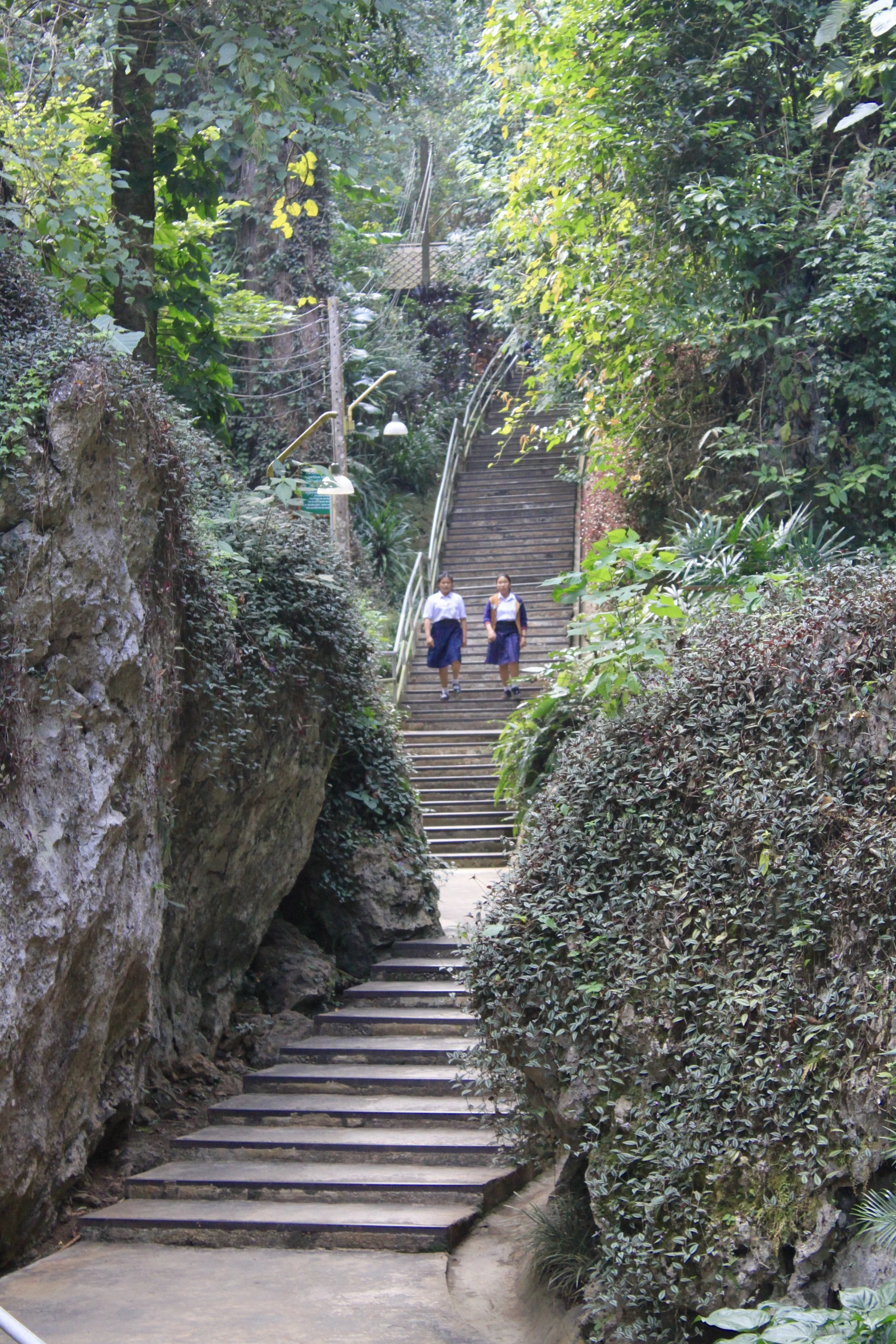 Steps to Wat Tham Pha Plong, Chiang Dao