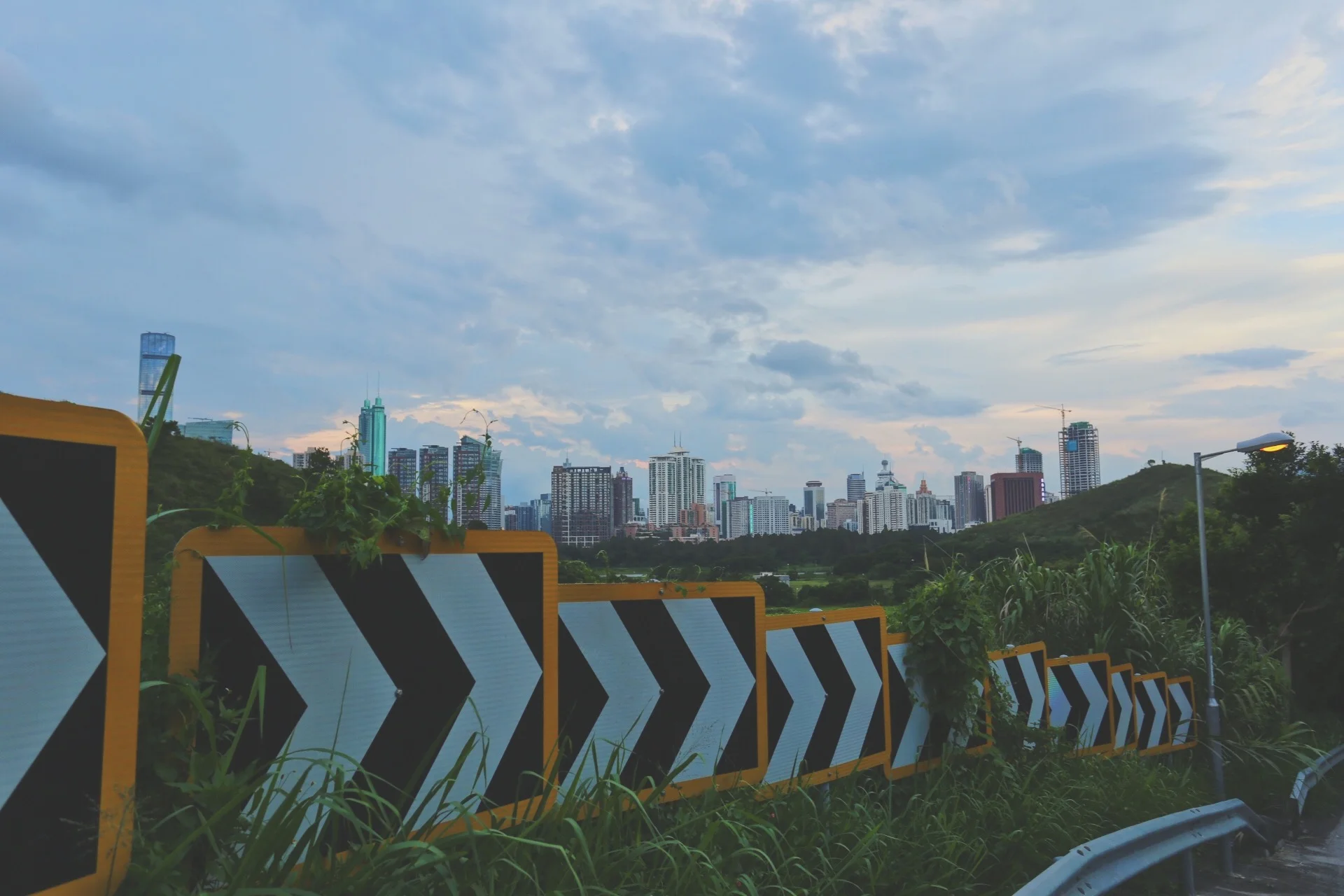  a view of my home Shenzhen from a mountain in Hongkong  
