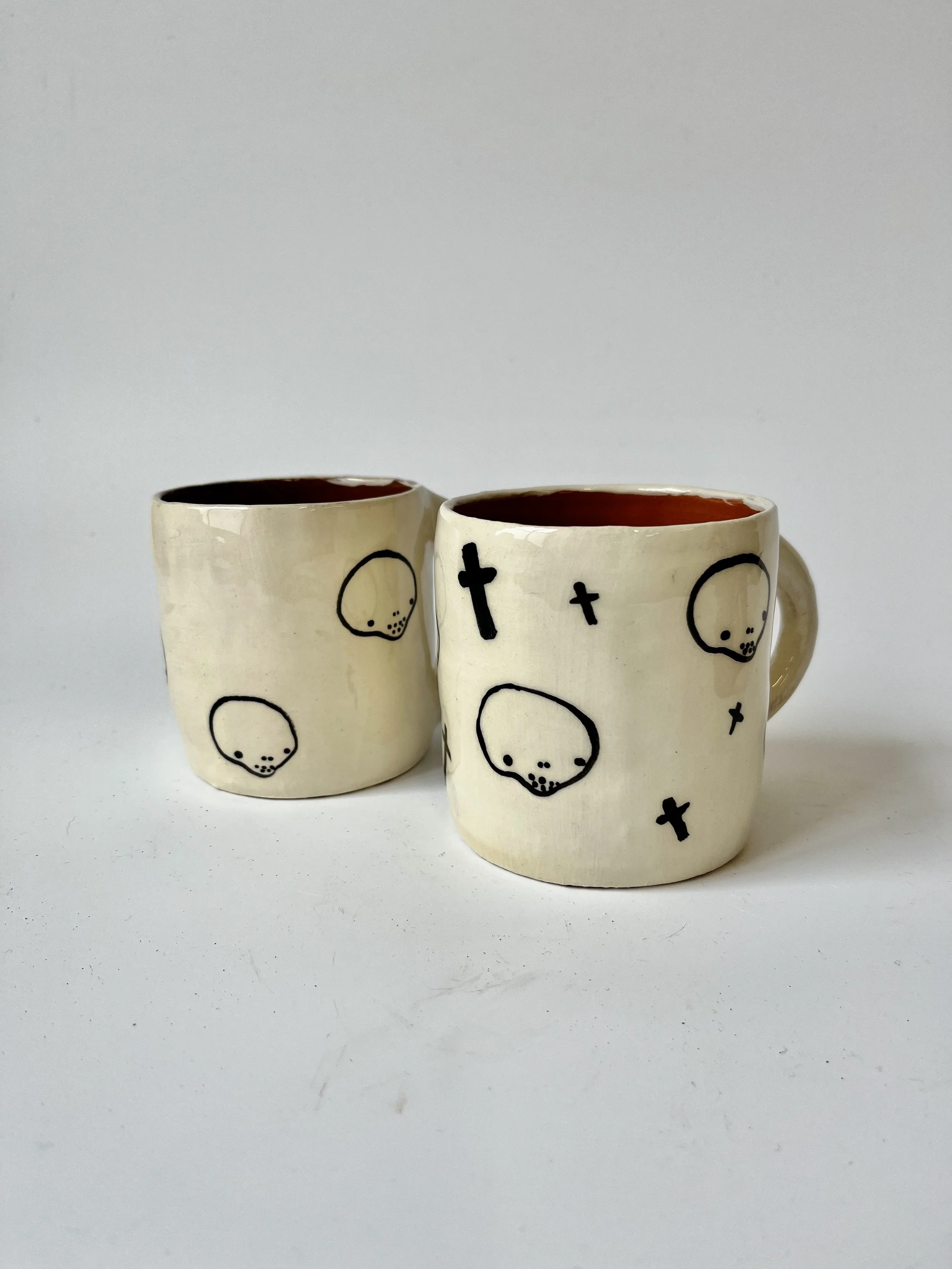 PRE-ORDER - The brand new white and black skull mug. Ready to ship on or just after the 20th of April