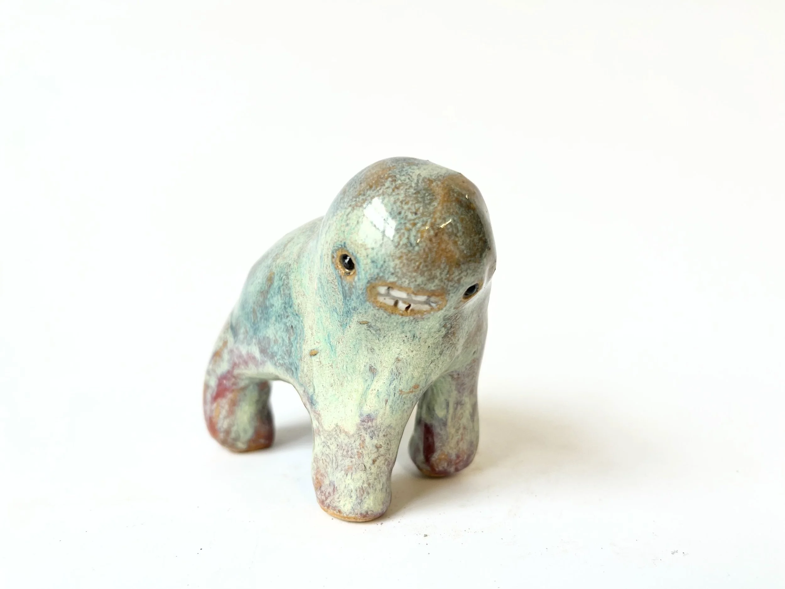 Mini Teethie, with a gorgeous flowing glaze, and a little sweet face